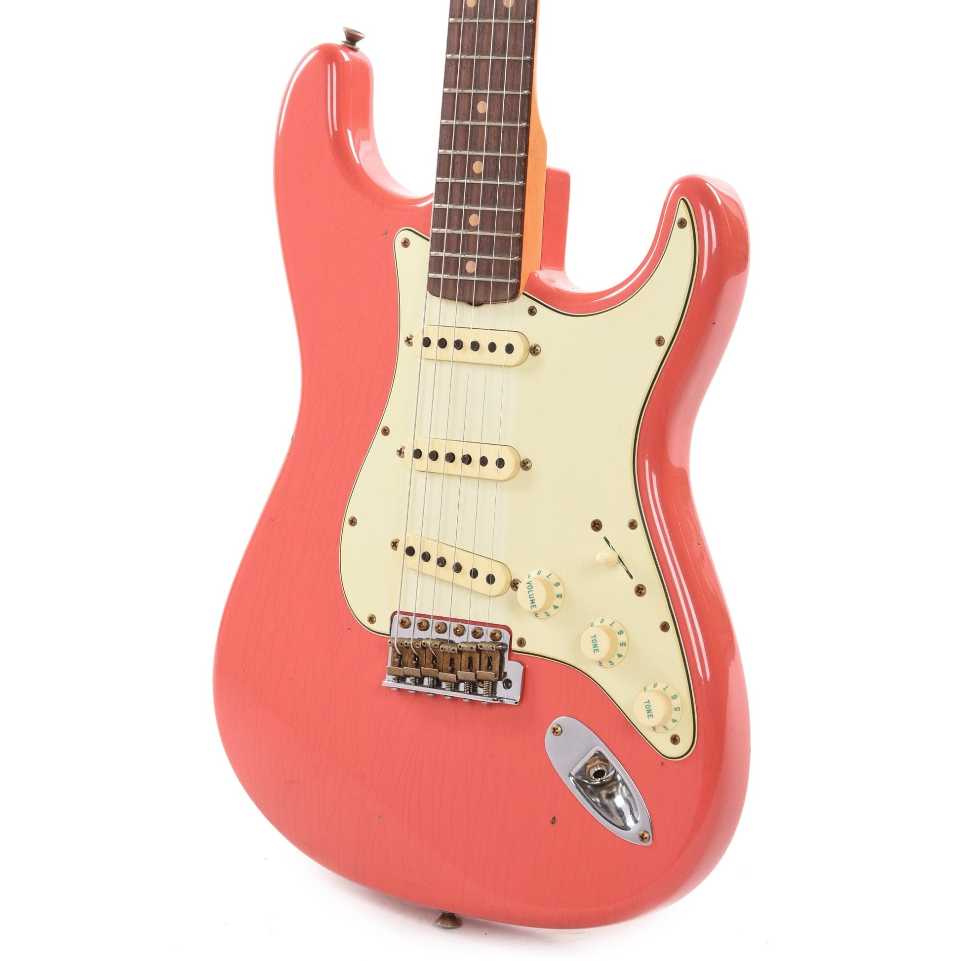 Fender Custom Shop 1964 Stratocaster Journeyman Relic Faded Aged Fiesta Red Electric Guitars / Solid Body