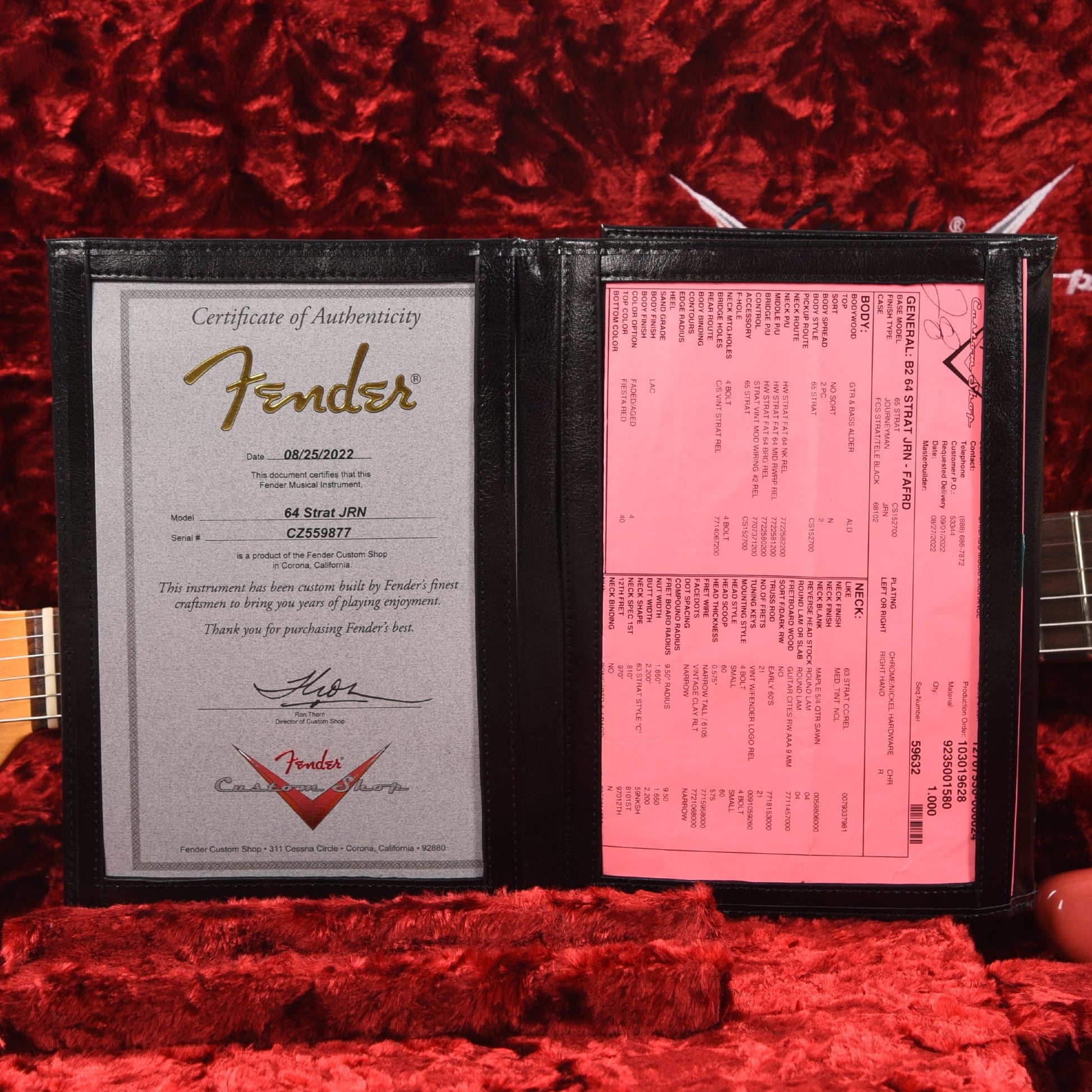 Fender Custom Shop 1964 Stratocaster Journeyman Relic Faded Aged Fiesta Red Electric Guitars / Solid Body