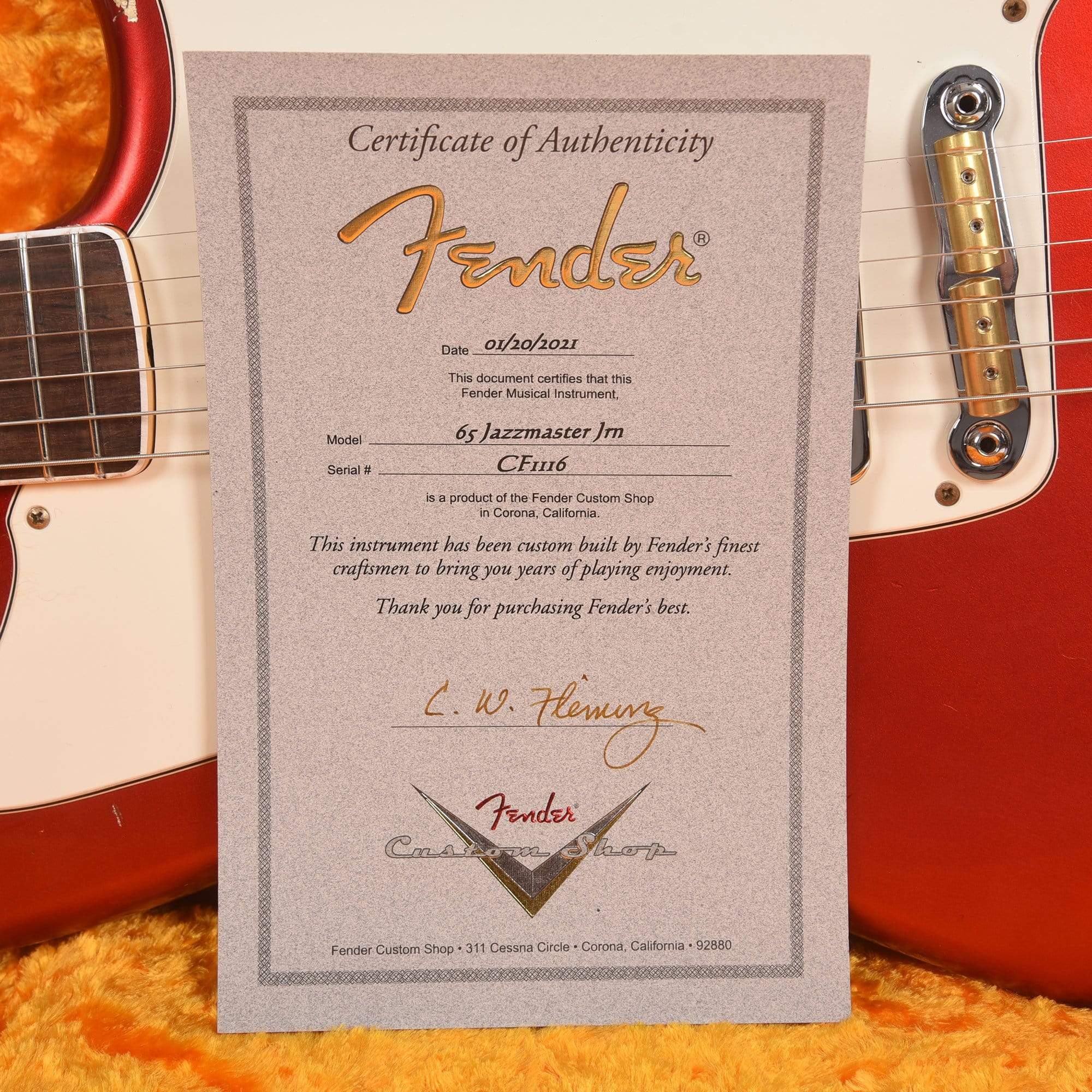 Fender Custom Shop 1965 Jazzmaster Journeyman Relic Candy Apple Red Master Built by Chris Fleming Electric Guitars / Solid Body