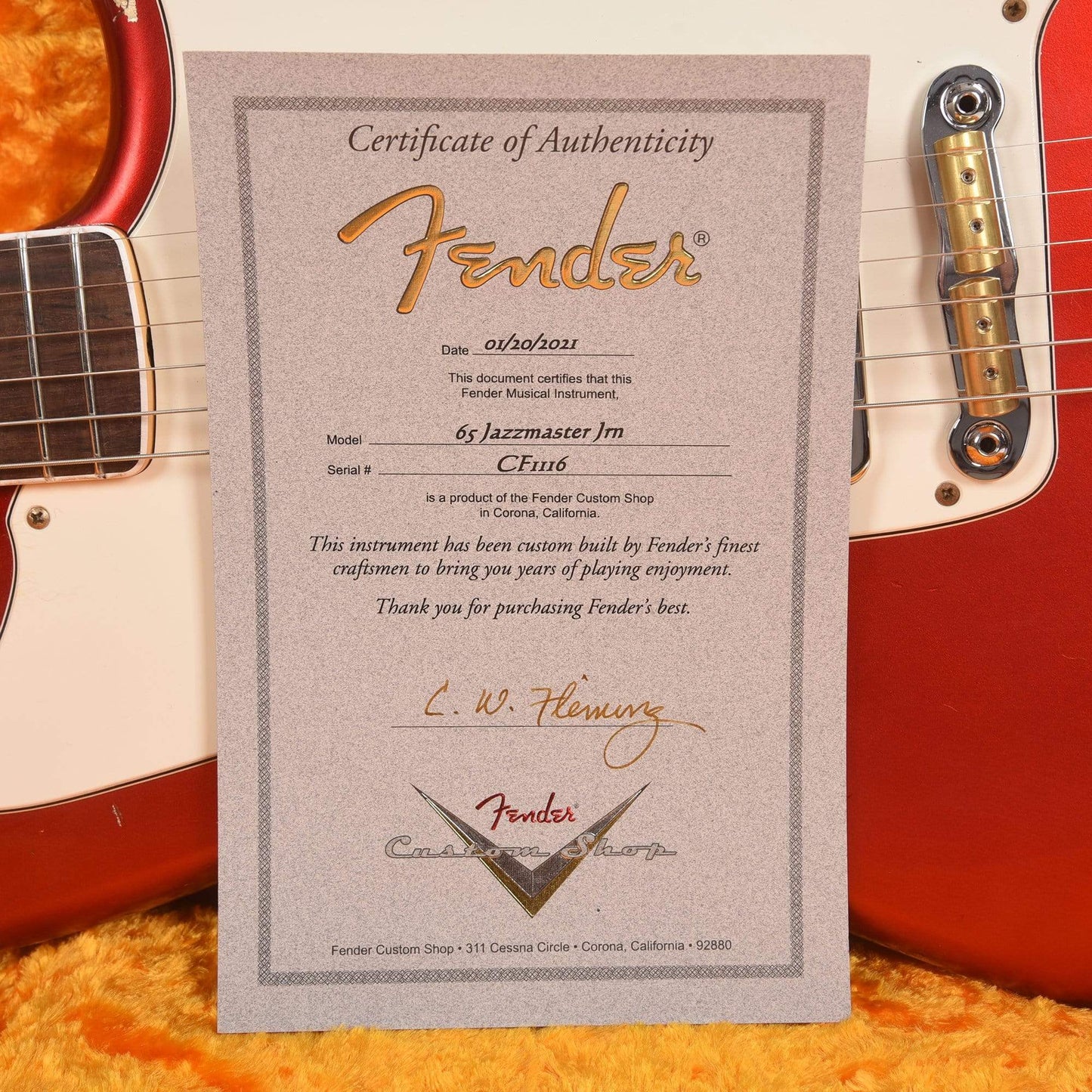 Fender Custom Shop 1965 Jazzmaster Journeyman Relic Candy Apple Red Master Built by Chris Fleming Electric Guitars / Solid Body