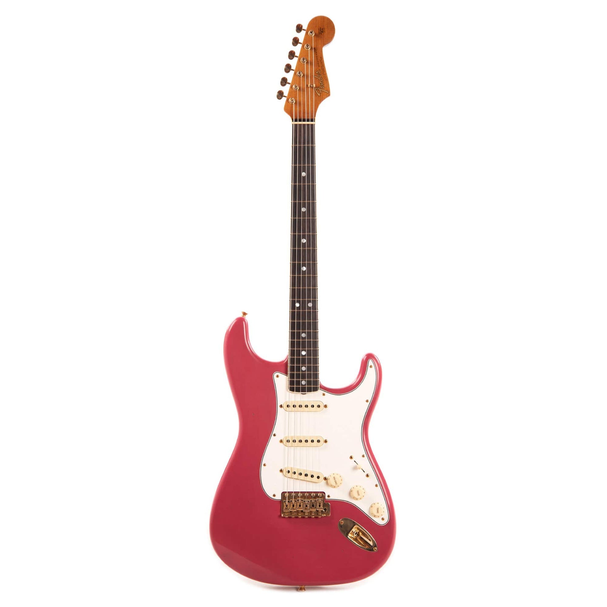 Fender Custom Shop 1965 Stratocaster "Chicago Special" Journeyman Faded Dakota Red w/Roasted Bound Neck & Gold Hardware Electric Guitars / Solid Body