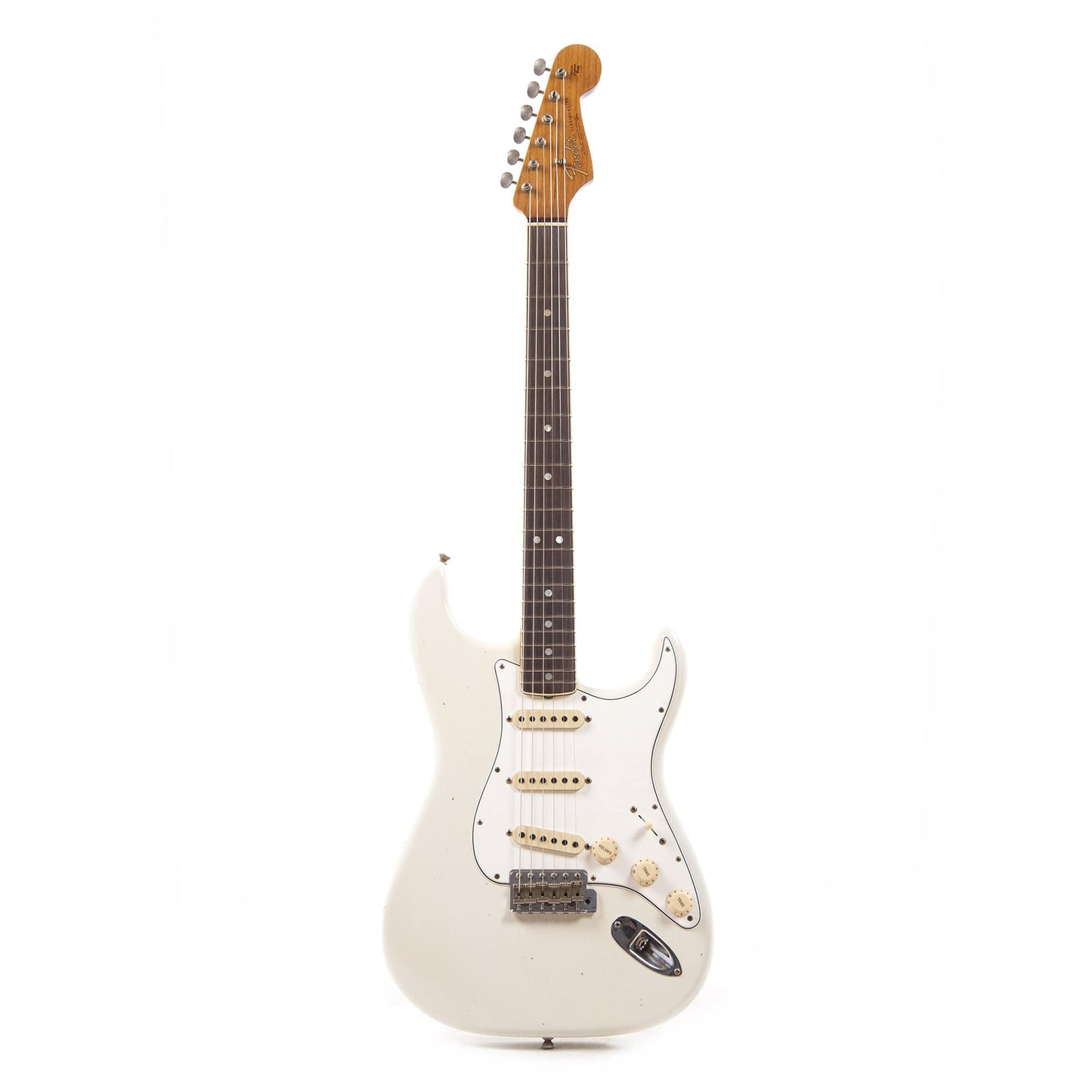 Fender Custom Shop 1965 Stratocaster "Chicago Special" Journeyman Relic Super Aged Olympic White w/Roasted Bound Neck Electric Guitars / Solid Body