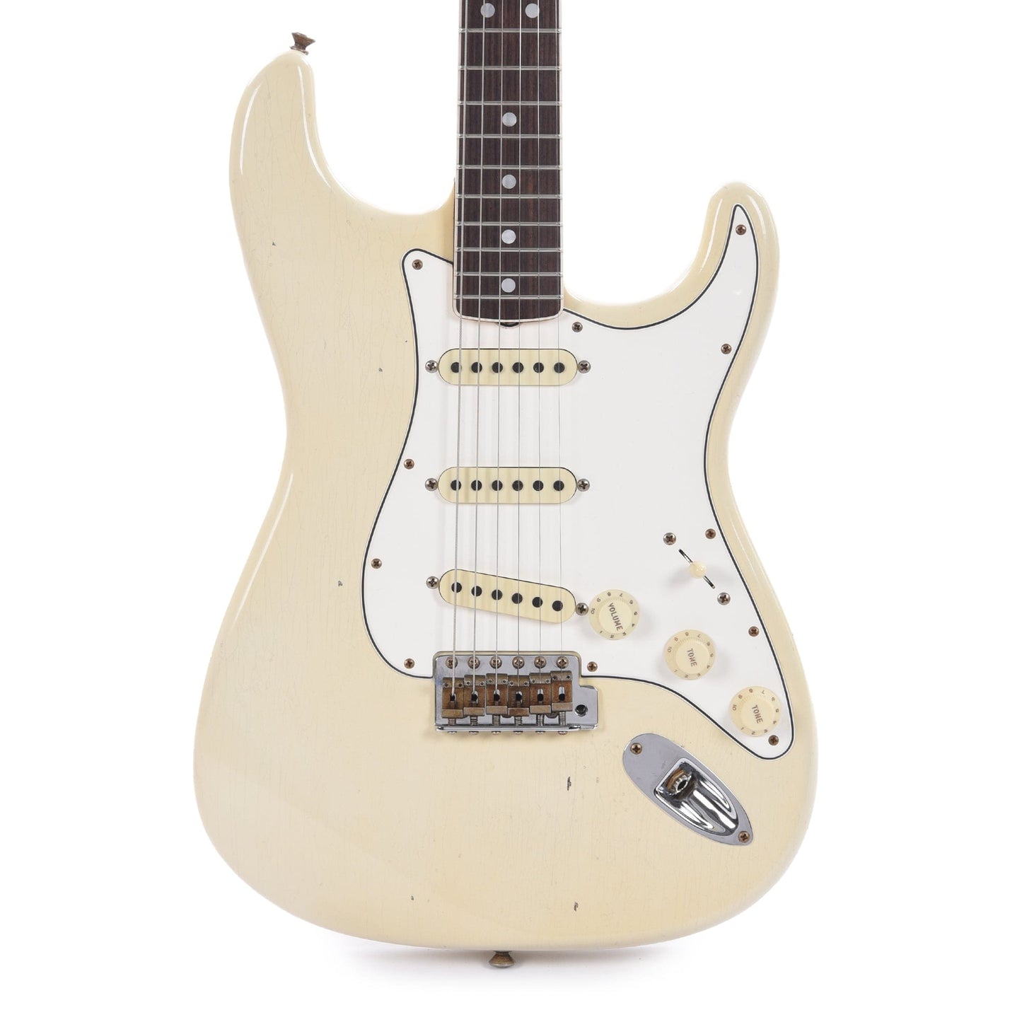 Fender Custom Shop 1965 Stratocaster "Chicago Special" Journeyman Super Aged Olympic White w/Roasted Bound Neck Electric Guitars / Solid Body