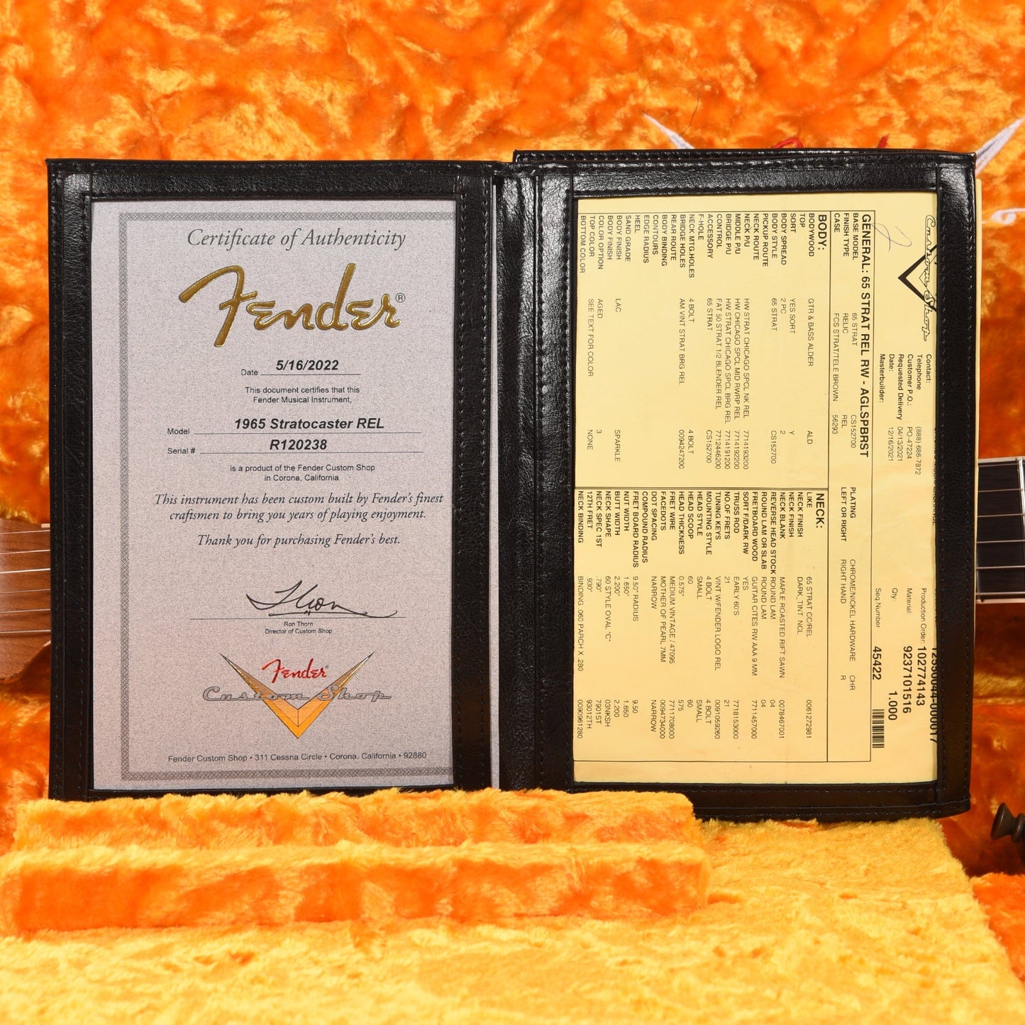 Fender Custom Shop 1965 Stratocaster "Chicago Special" Relic Aged Gold Sparkle with Blue Sparkle Burst w/Roasted Bound Neck Electric Guitars / Solid Body