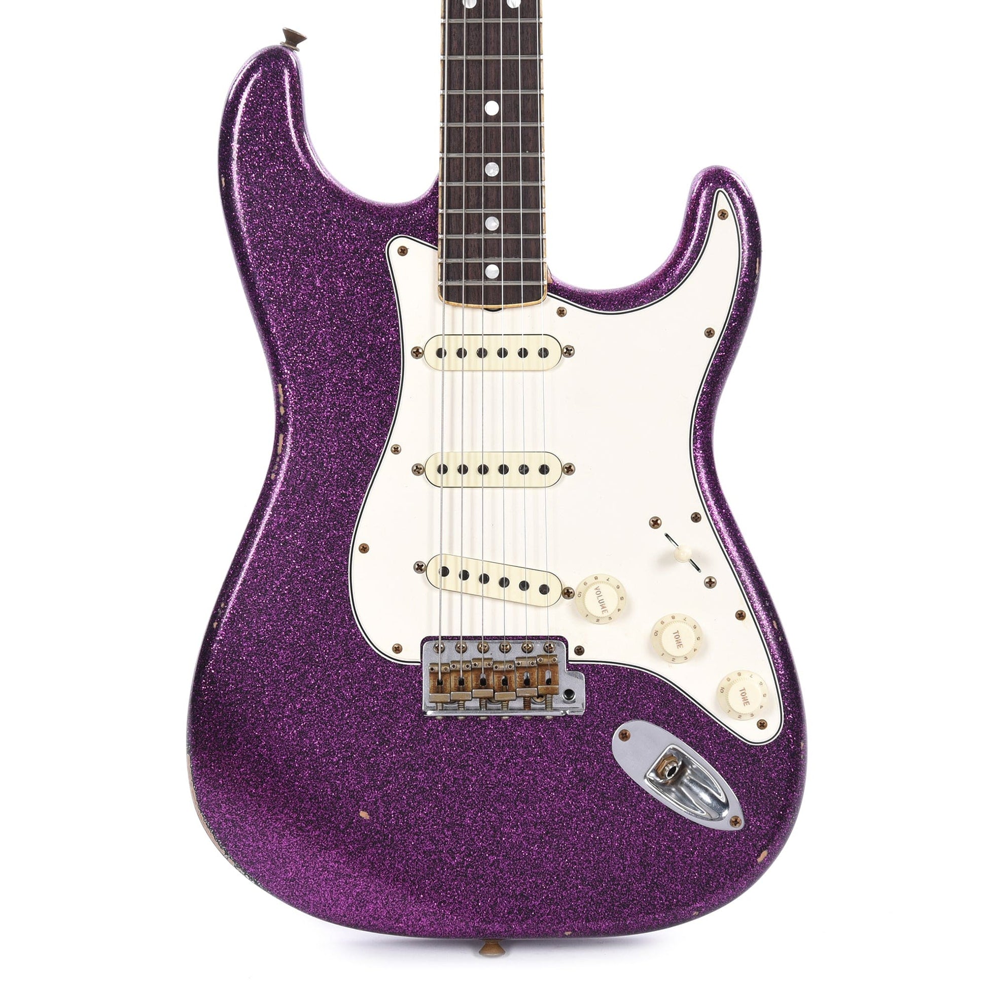 Fender Custom Shop 1965 Stratocaster "Chicago Special" Relic Faded Magenta Sparkle w/Roasted Bound Neck Electric Guitars / Solid Body