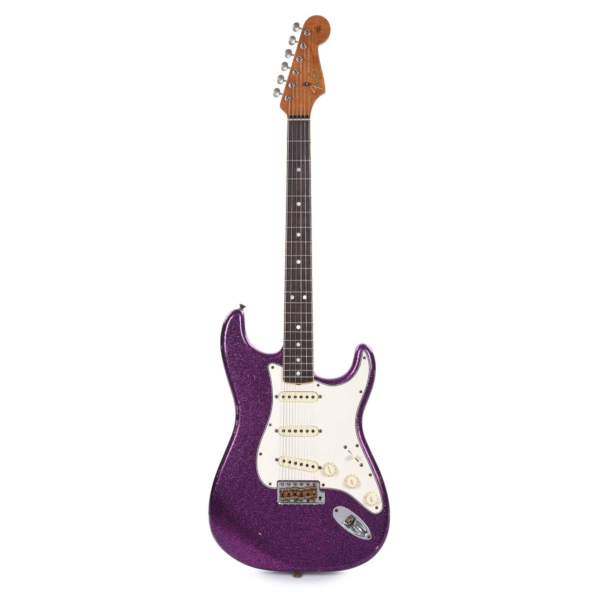 Fender Custom Shop 1965 Stratocaster "Chicago Special" Relic Faded Magenta Sparkle w/Roasted Bound Neck Electric Guitars / Solid Body
