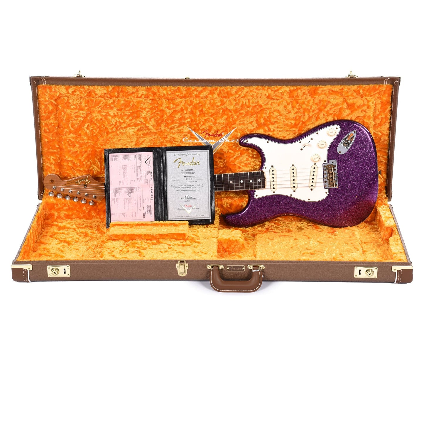 Fender Custom Shop 1965 Stratocaster "Chicago Special" Relic Faded Magenta Sparkle w/Roasted Bound Neck Electric Guitars / Solid Body