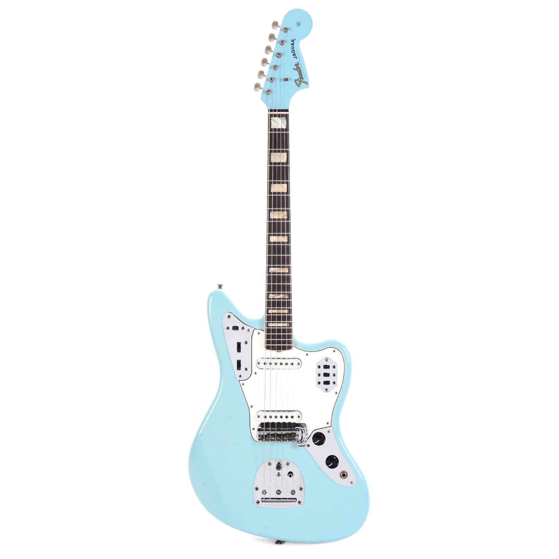 Fender Custom Shop 1966 Jaguar "CME Spec" Journeyman Relic Aged Daphne Blue w/Painted Headcap & Lollars Electric Guitars / Solid Body