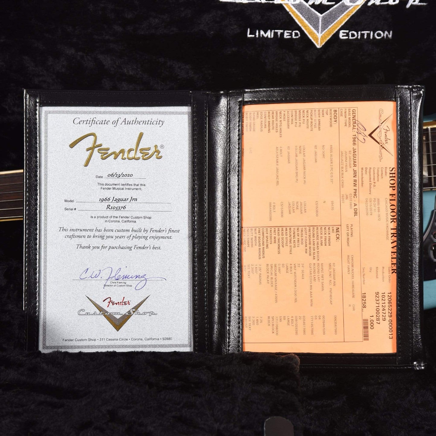 Fender Custom Shop 1966 Jaguar "CME Spec" Journeyman Relic Aged Daphne Blue w/Painted Headcap & Lollars Electric Guitars / Solid Body