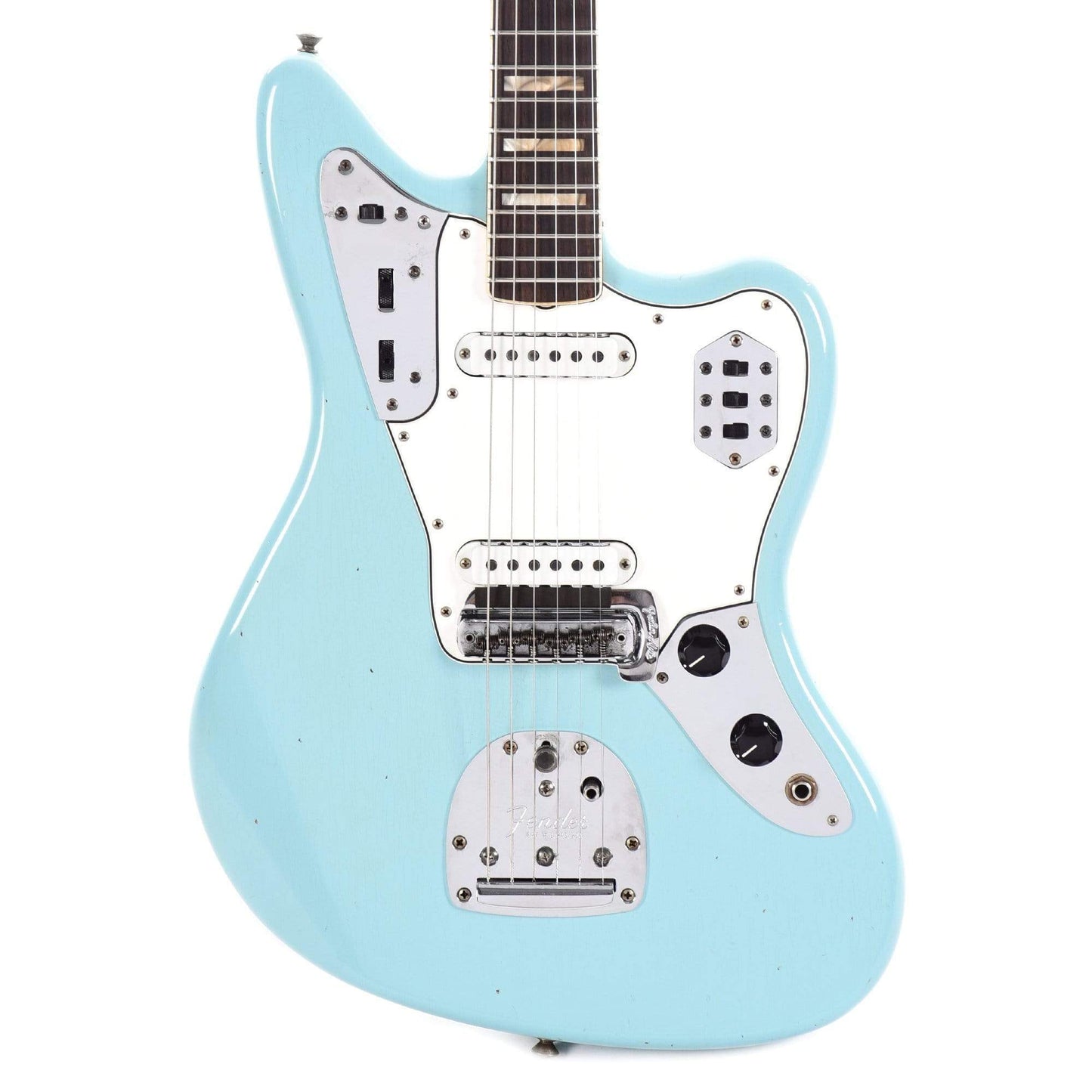 Fender Custom Shop 1966 Jaguar "CME Spec" Journeyman Relic Aged Daphne Blue w/Painted Headcap & Lollars Electric Guitars / Solid Body