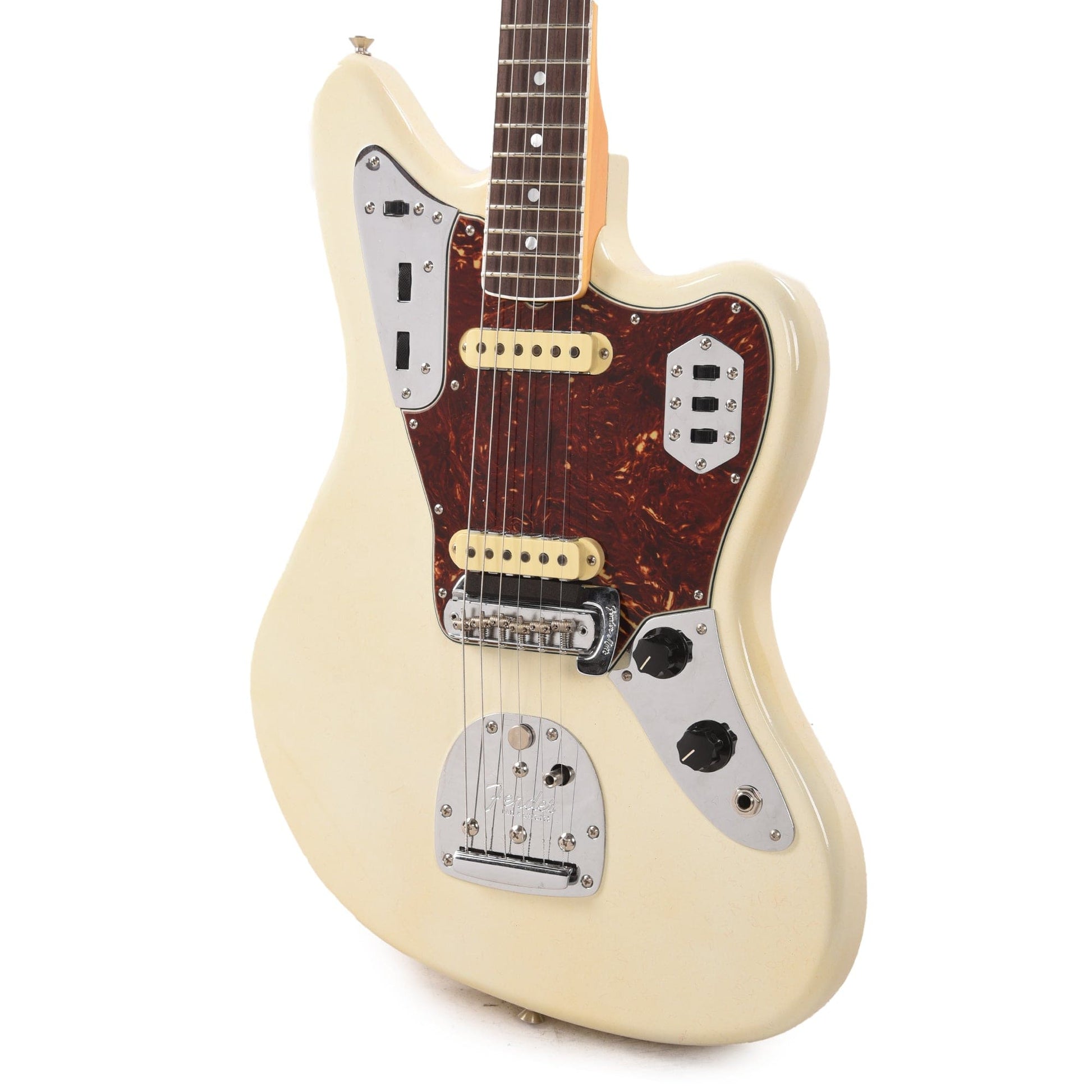 Fender Custom Shop 1966 Jaguar Deluxe Closet Classic Aged Olympic White Electric Guitars / Solid Body