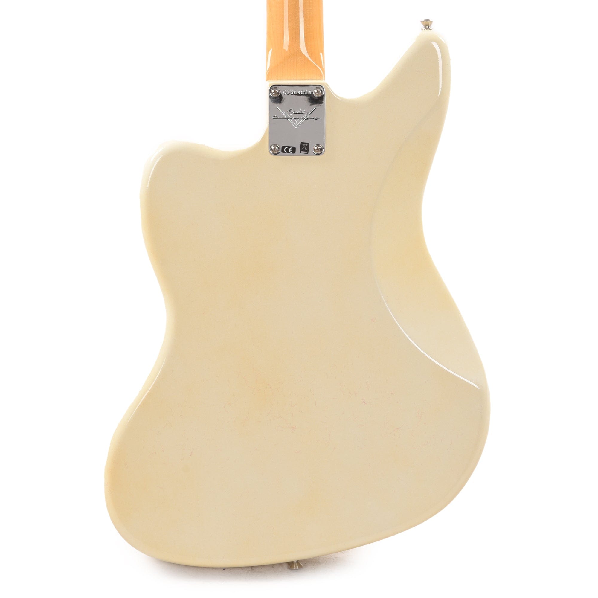 Fender Custom Shop 1966 Jaguar Deluxe Closet Classic Aged Olympic White Electric Guitars / Solid Body