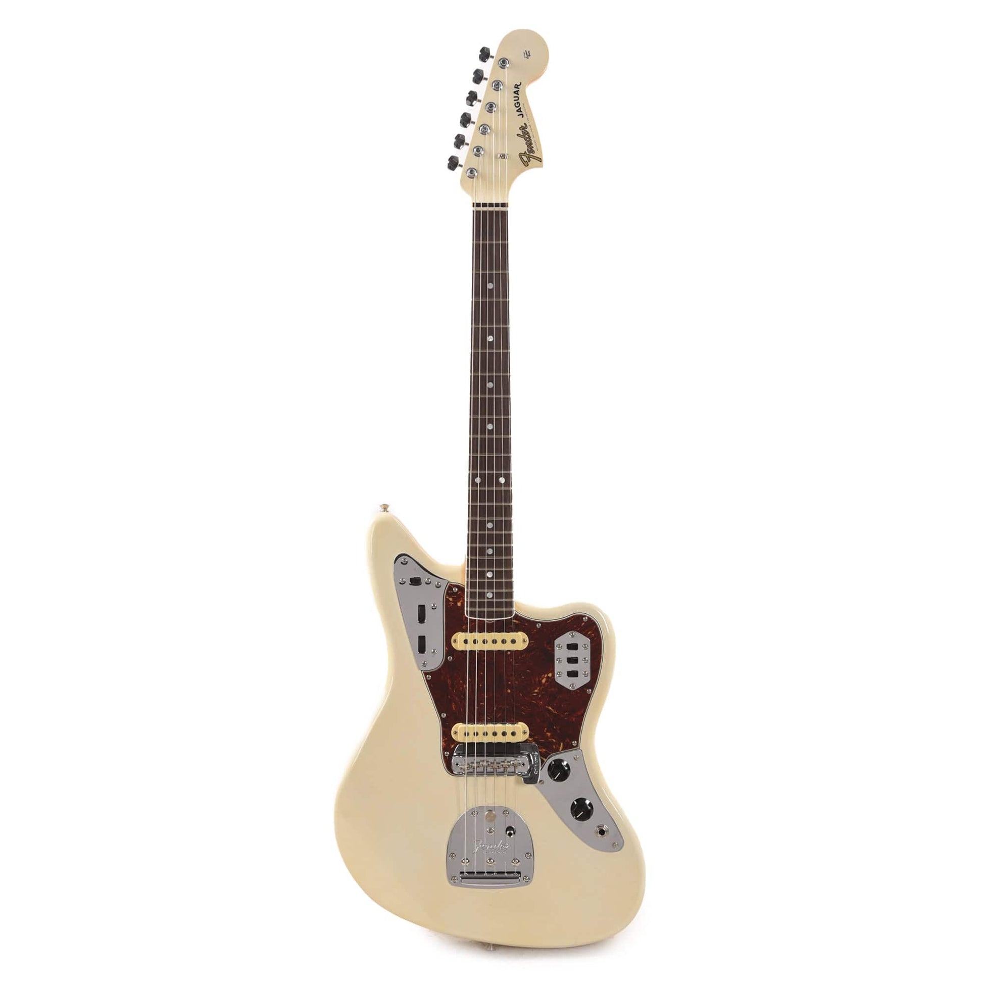 Fender Custom Shop 1966 Jaguar Deluxe Closet Classic Aged Olympic White Electric Guitars / Solid Body