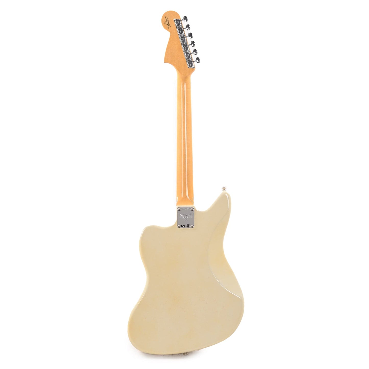 Fender Custom Shop 1966 Jaguar Deluxe Closet Classic Aged Olympic White Electric Guitars / Solid Body