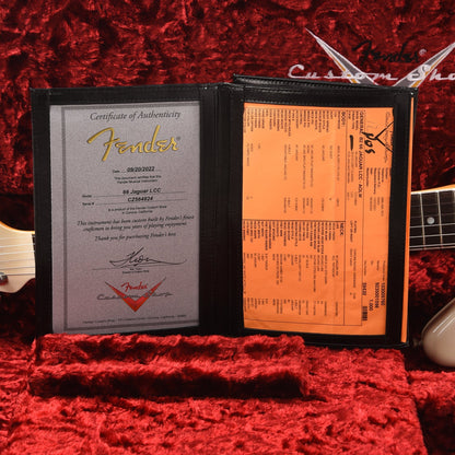 Fender Custom Shop 1966 Jaguar Deluxe Closet Classic Aged Olympic White Electric Guitars / Solid Body