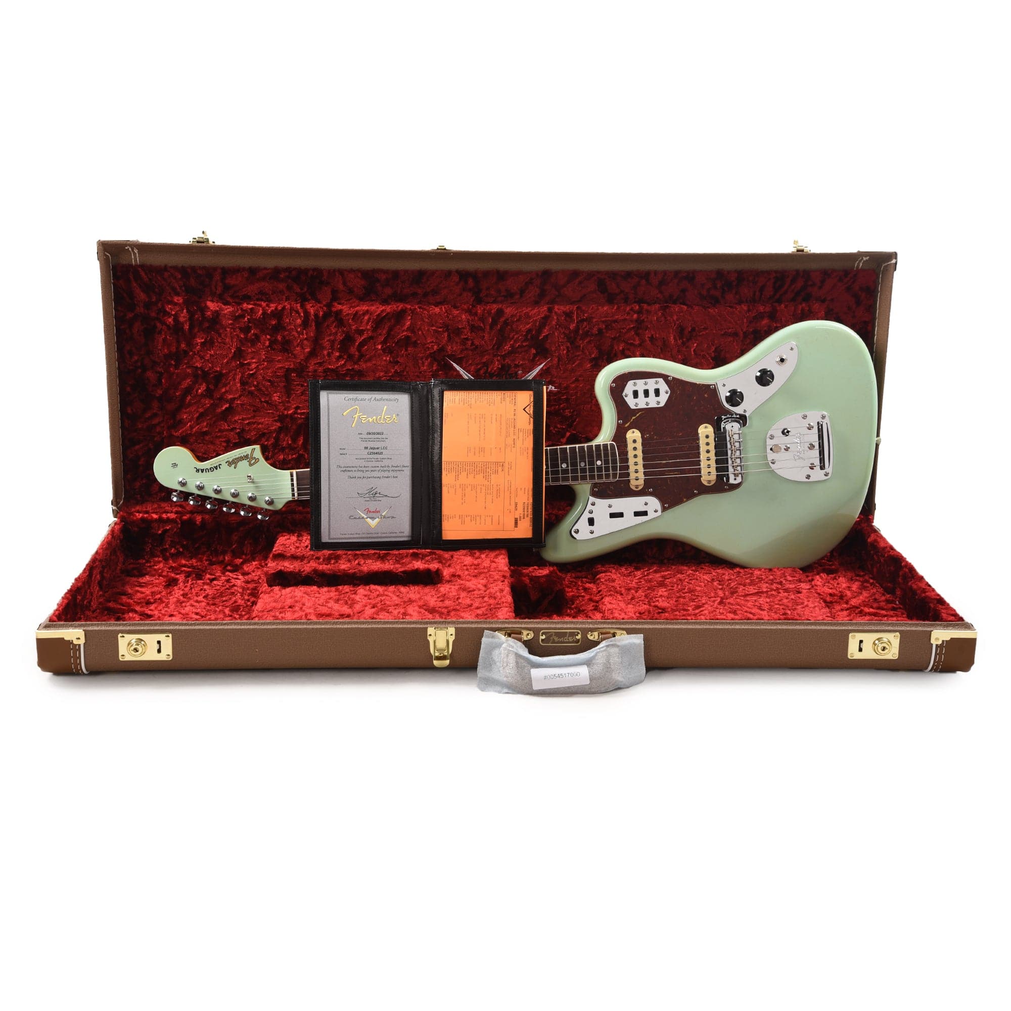 Fender Custom Shop 1966 Jaguar Deluxe Closet Classic Aged Surf Green Electric Guitars / Solid Body