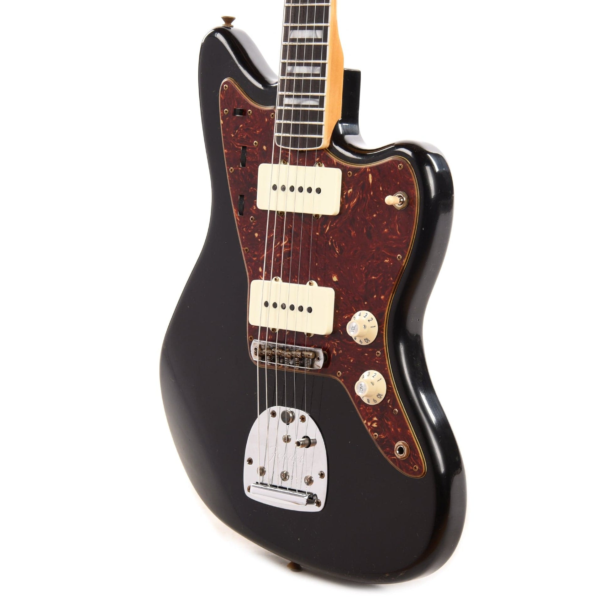 Fender Custom Shop 1966 Jazzmaster "Chicago Special" Journeyman Aged Black w/Tortoise Pickguard & Painted Headcap Electric Guitars / Solid Body