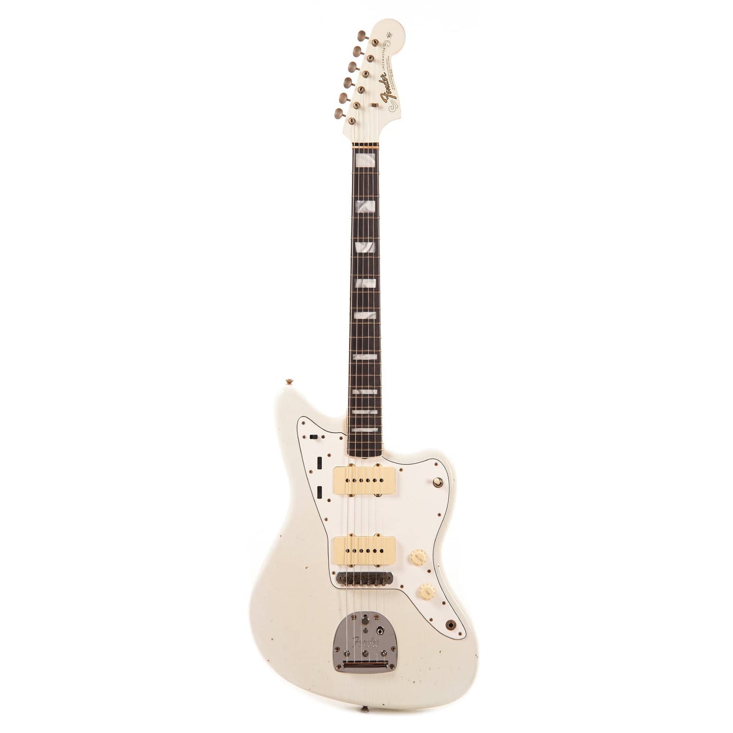 Fender Custom Shop 1966 Jazzmaster "Chicago Special" Journeyman Aged Olympic White w/Painted Headcap Electric Guitars / Solid Body