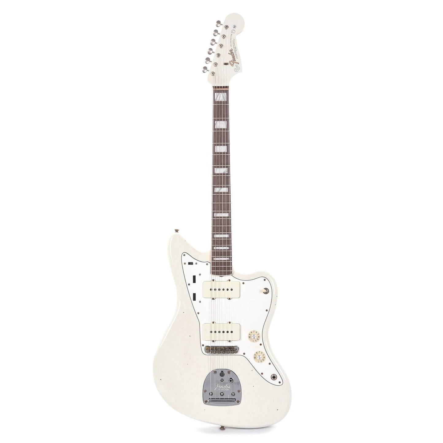 Fender Custom Shop 1966 Jazzmaster "Chicago Special" Journeyman Aged Olympic White w/Painted Headcap Electric Guitars / Solid Body