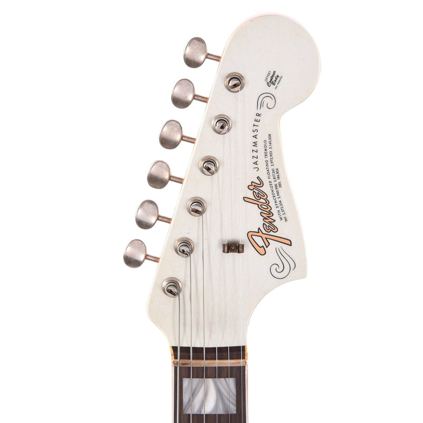 Fender Custom Shop 1966 Jazzmaster "Chicago Special" Journeyman Aged Olympic White w/Painted Headcap Electric Guitars / Solid Body