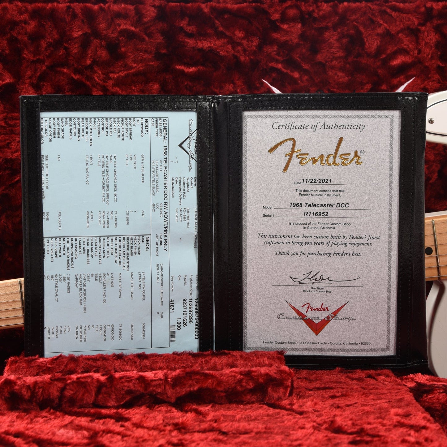 Fender Custom Shop 1968 Telecaster "Chicago Special" Deluxe Closet Classic Aged Olympic White over Pink Paisley Electric Guitars / Solid Body