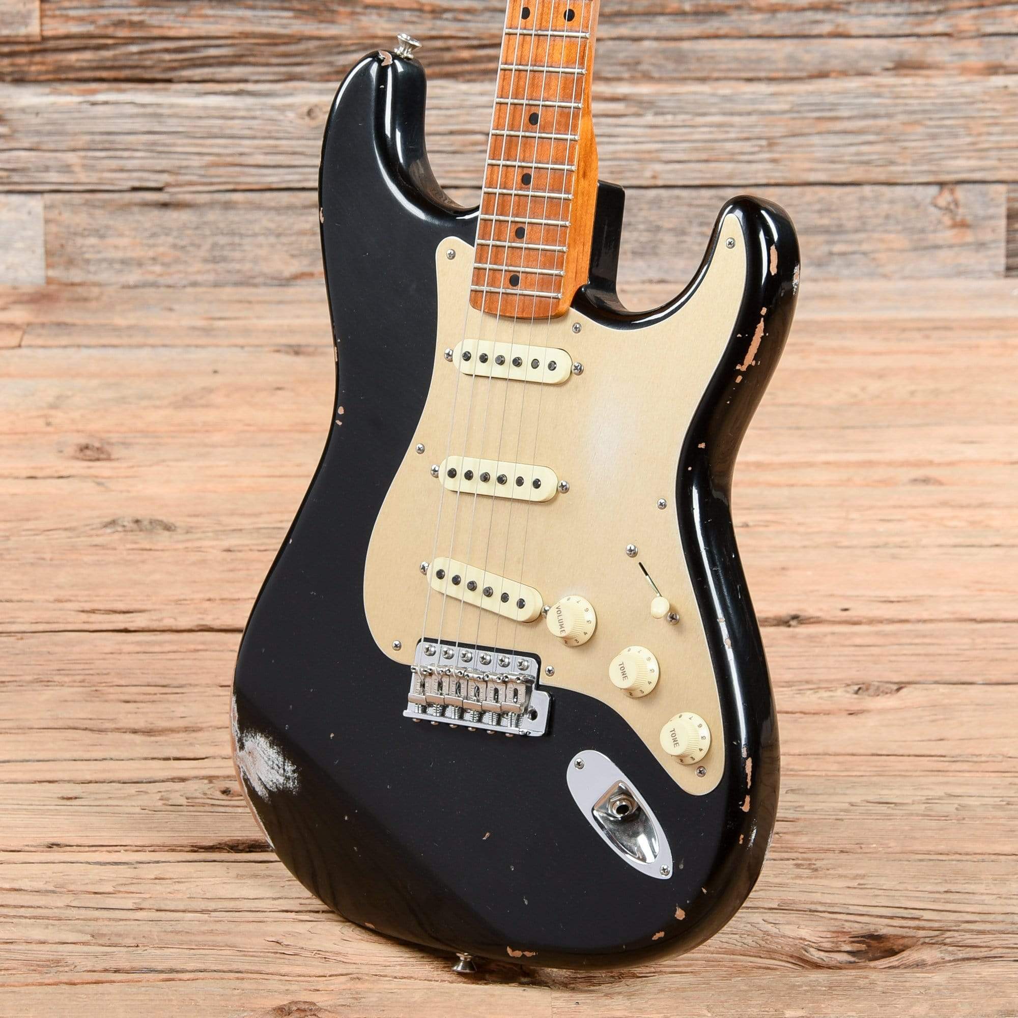 Fender Custom Shop 2017 Limited Fat Roasted 1956 Stratocaster Relic Aged Black 2017 Electric Guitars / Solid Body