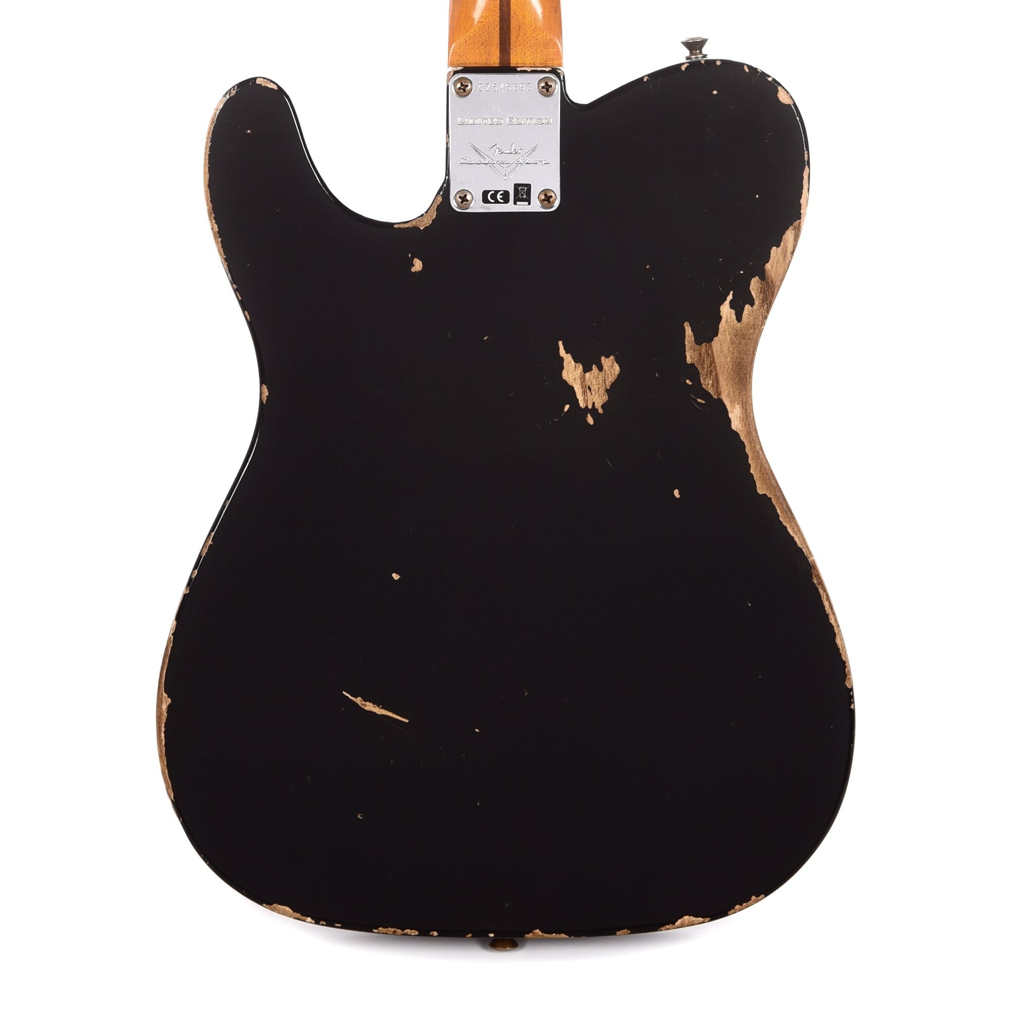 Fender Custom Shop 2019 Limited Edition '50s Vibra Telecaster Heavy Relic Aged Black Electric Guitars / Solid Body