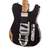 Fender Custom Shop 2019 Limited Edition '50s Vibra Telecaster Heavy Relic Aged Black Electric Guitars / Solid Body