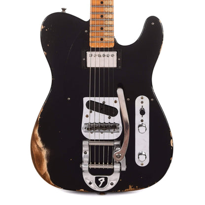 Fender Custom Shop 2019 Limited Edition '50s Vibra Telecaster Heavy Relic Aged Black Electric Guitars / Solid Body