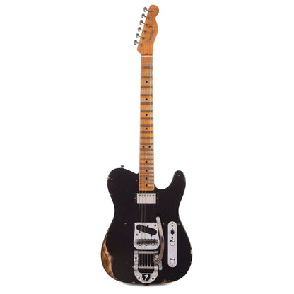 Fender Custom Shop 2019 Limited Edition '50s Vibra Telecaster Heavy Relic Aged Black Electric Guitars / Solid Body