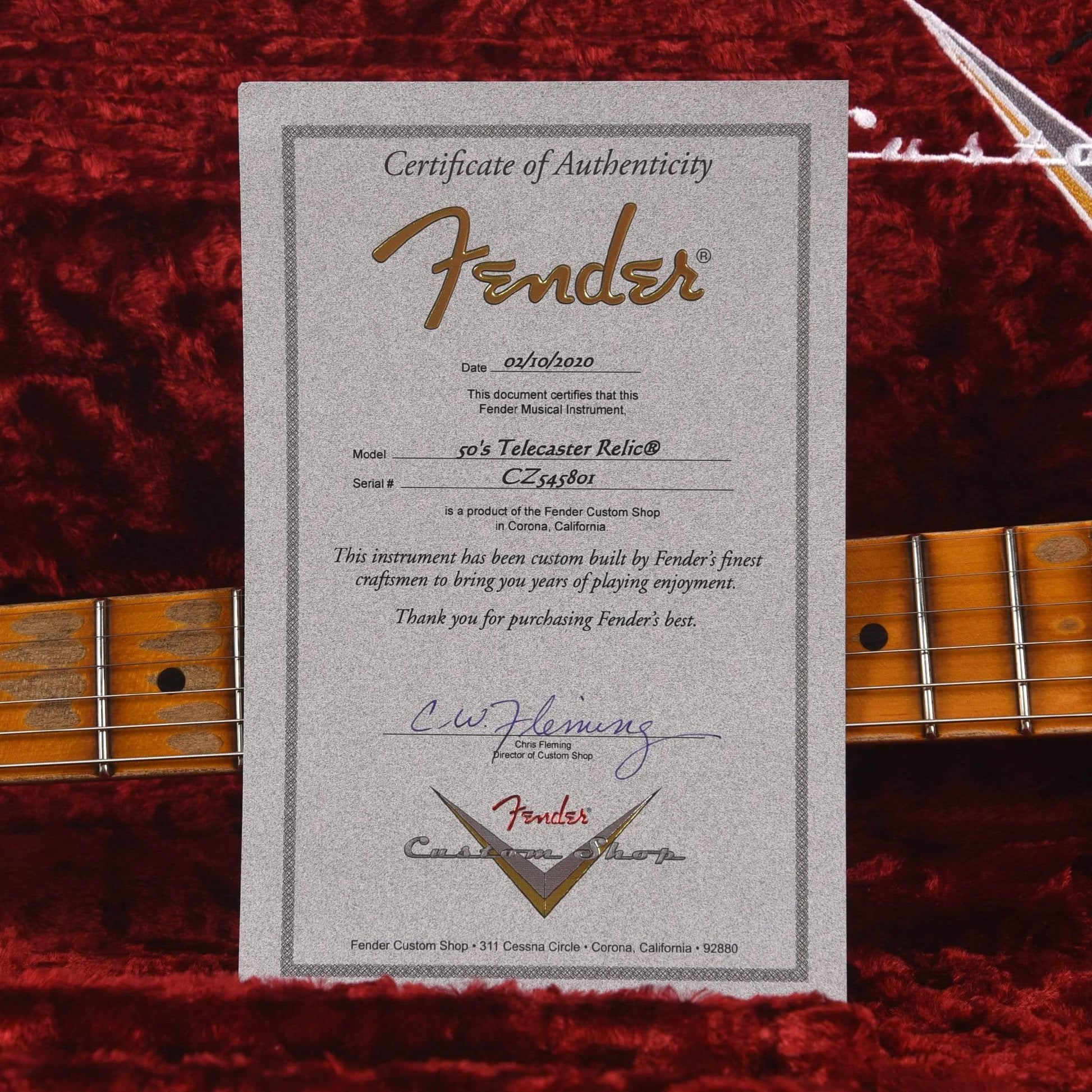 Fender Custom Shop 2019 Limited Edition '50s Vibra Telecaster Heavy Relic Aged Butterscotch Blonde Electric Guitars / Solid Body