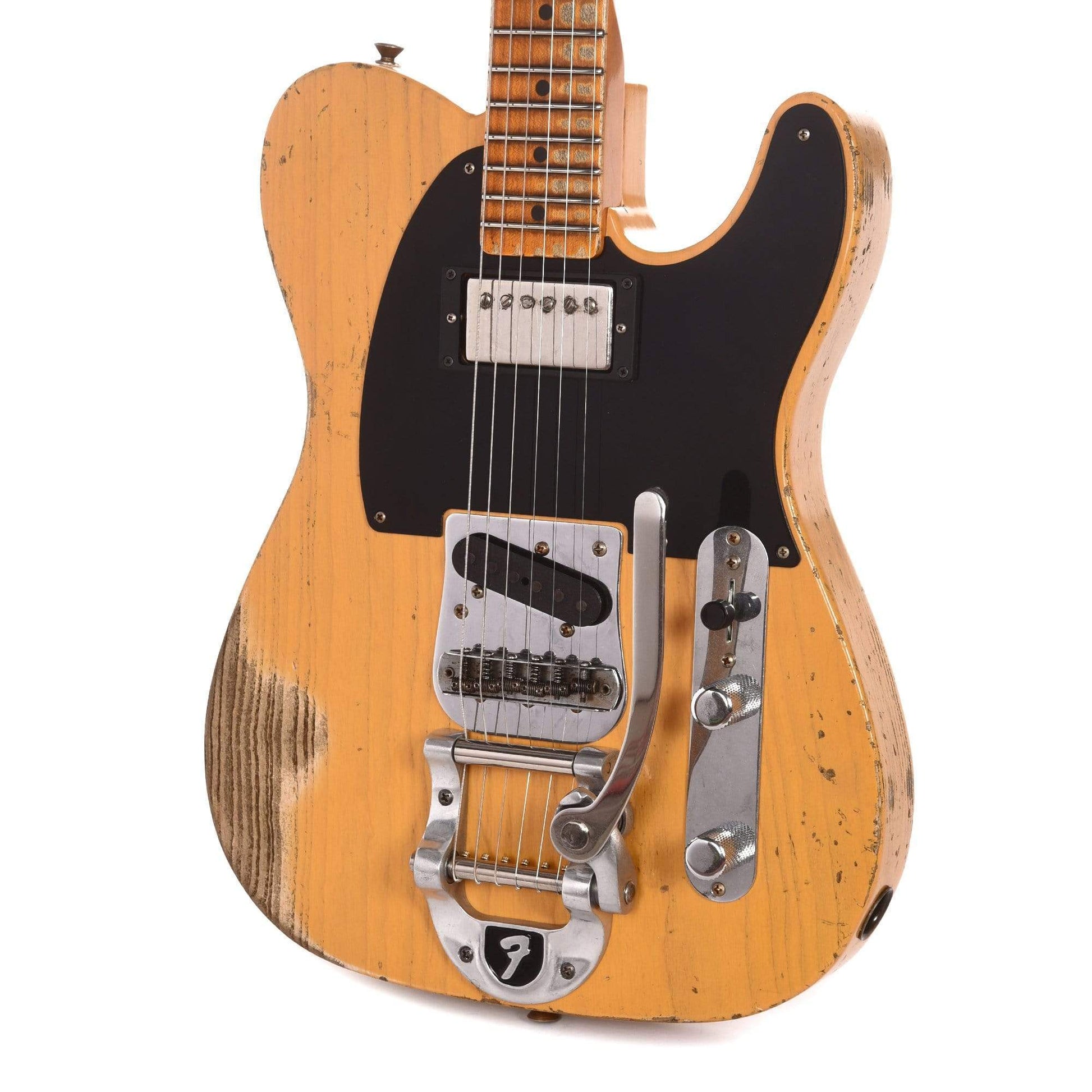 Fender Custom Shop 2019 Limited Edition '50s Vibra Telecaster Heavy Relic Aged Butterscotch Blonde Electric Guitars / Solid Body
