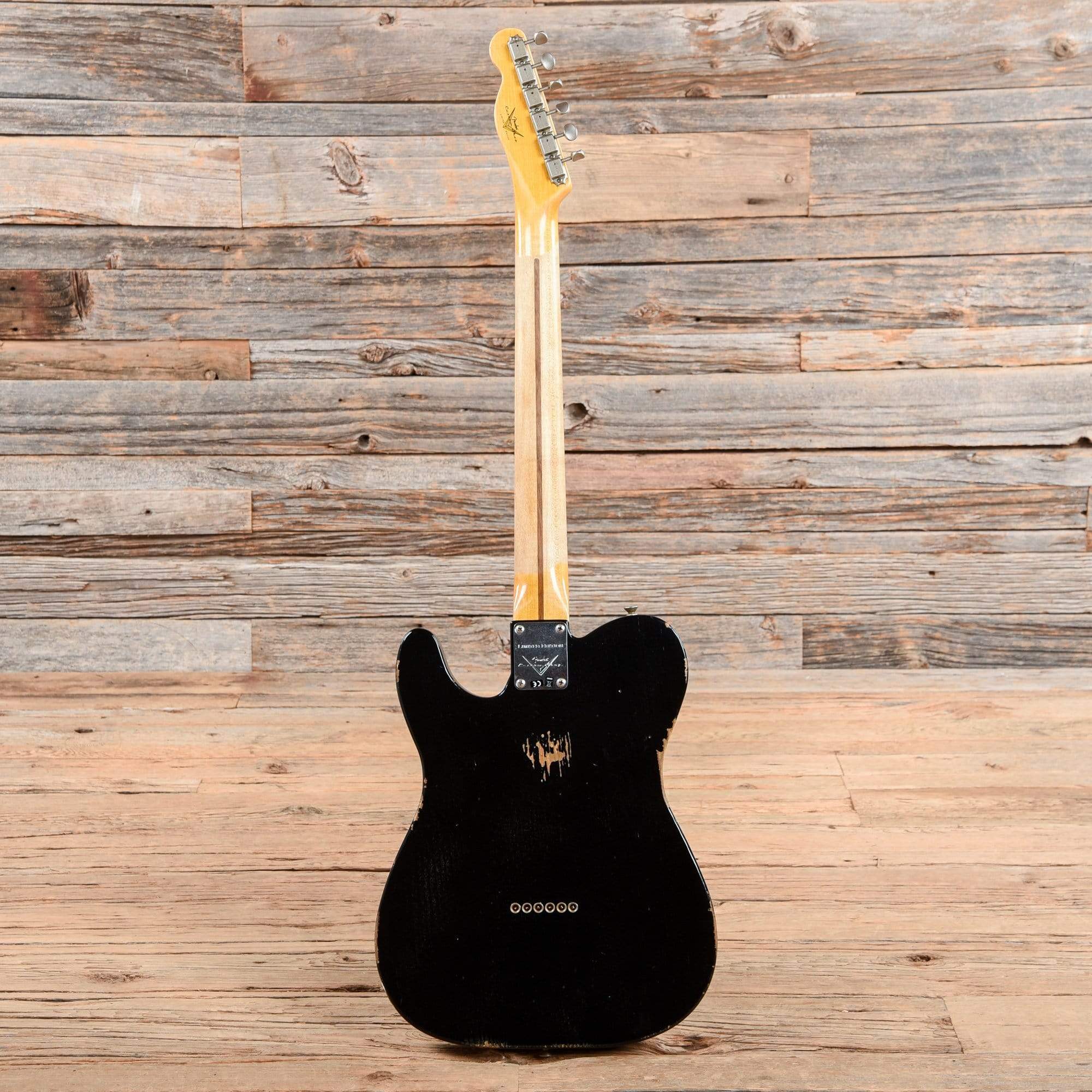 Fender Custom Shop 2019 Limited Roasted Pine Double Esquire Relic Aged Black 2018 Electric Guitars / Solid Body