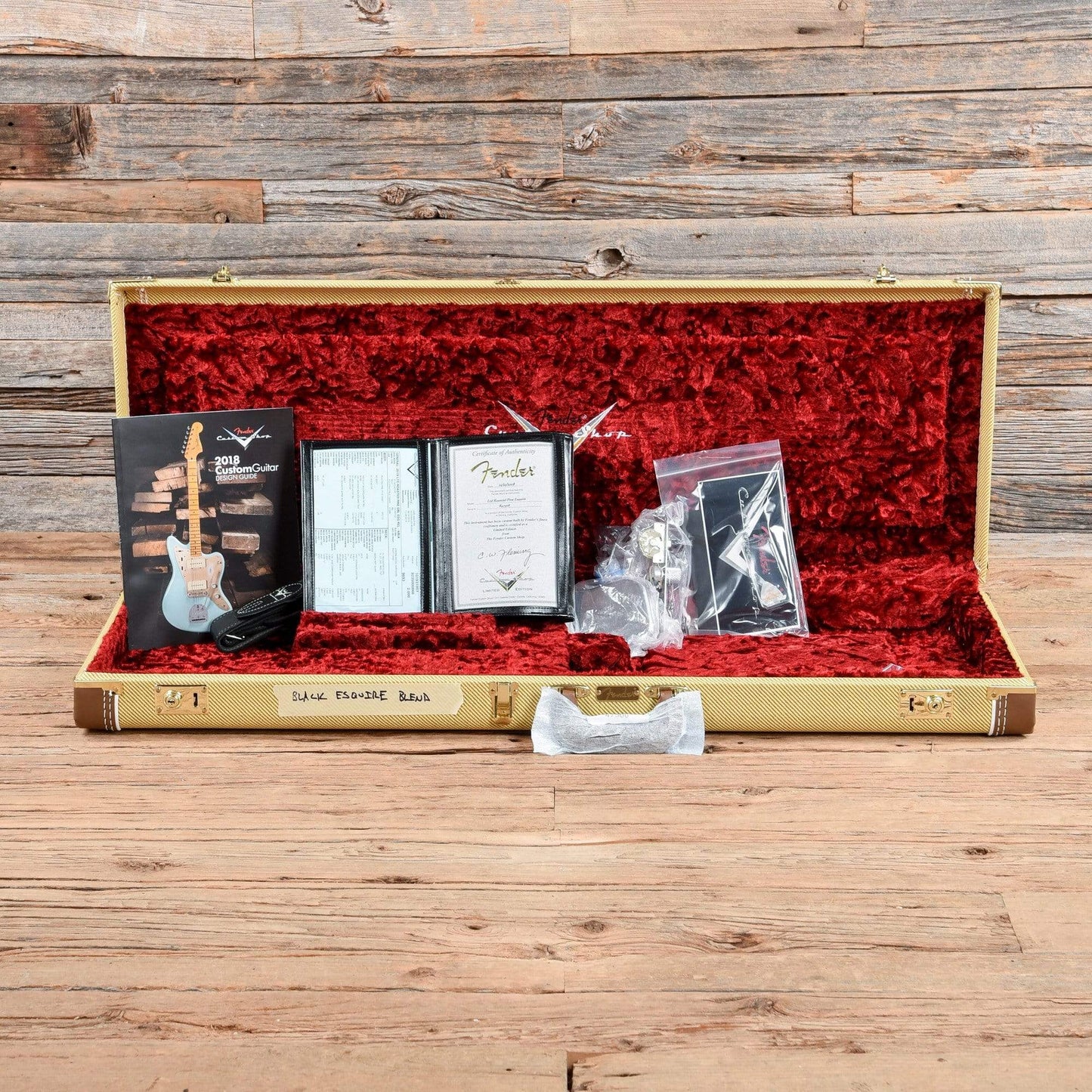 Fender Custom Shop 2019 Limited Roasted Pine Double Esquire Relic Aged Black 2018 Electric Guitars / Solid Body