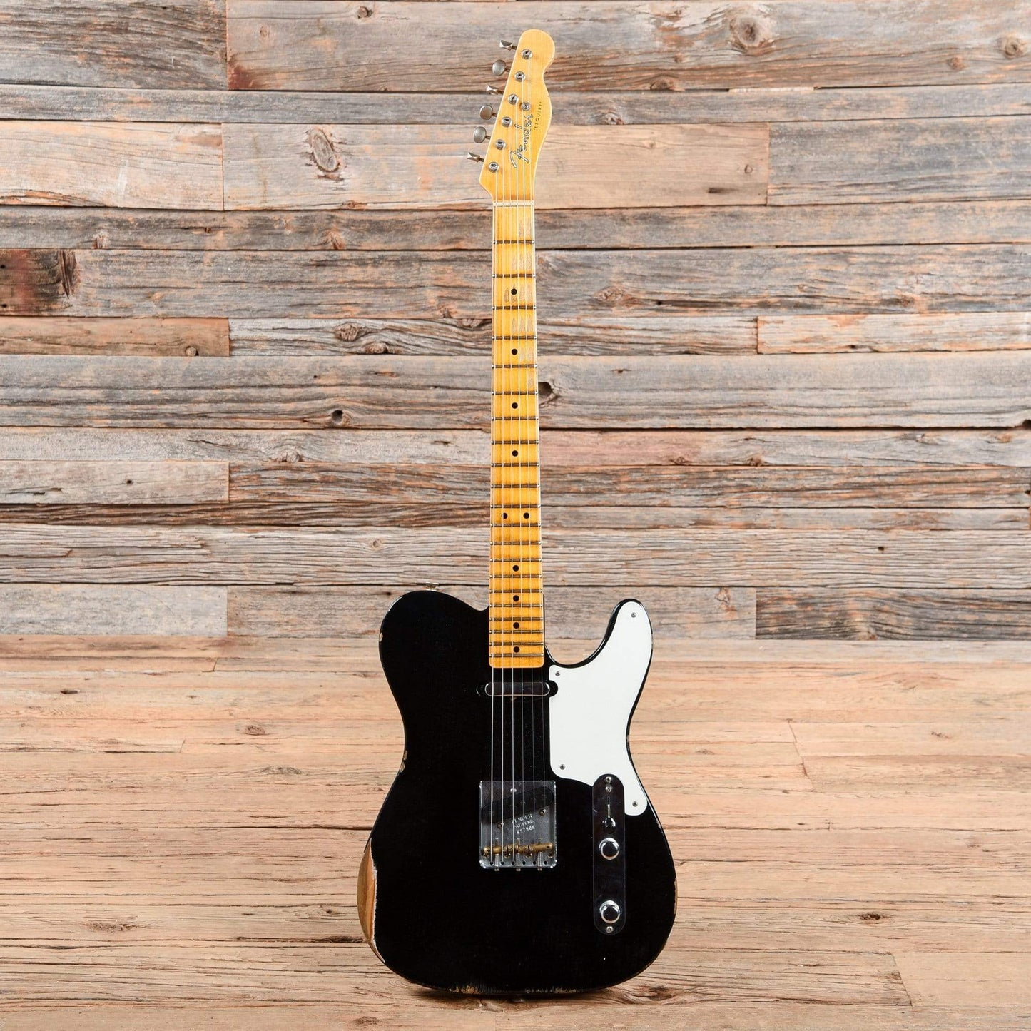 Fender Custom Shop 2019 Limited Roasted Pine Double Esquire Relic Aged Black 2018 Electric Guitars / Solid Body