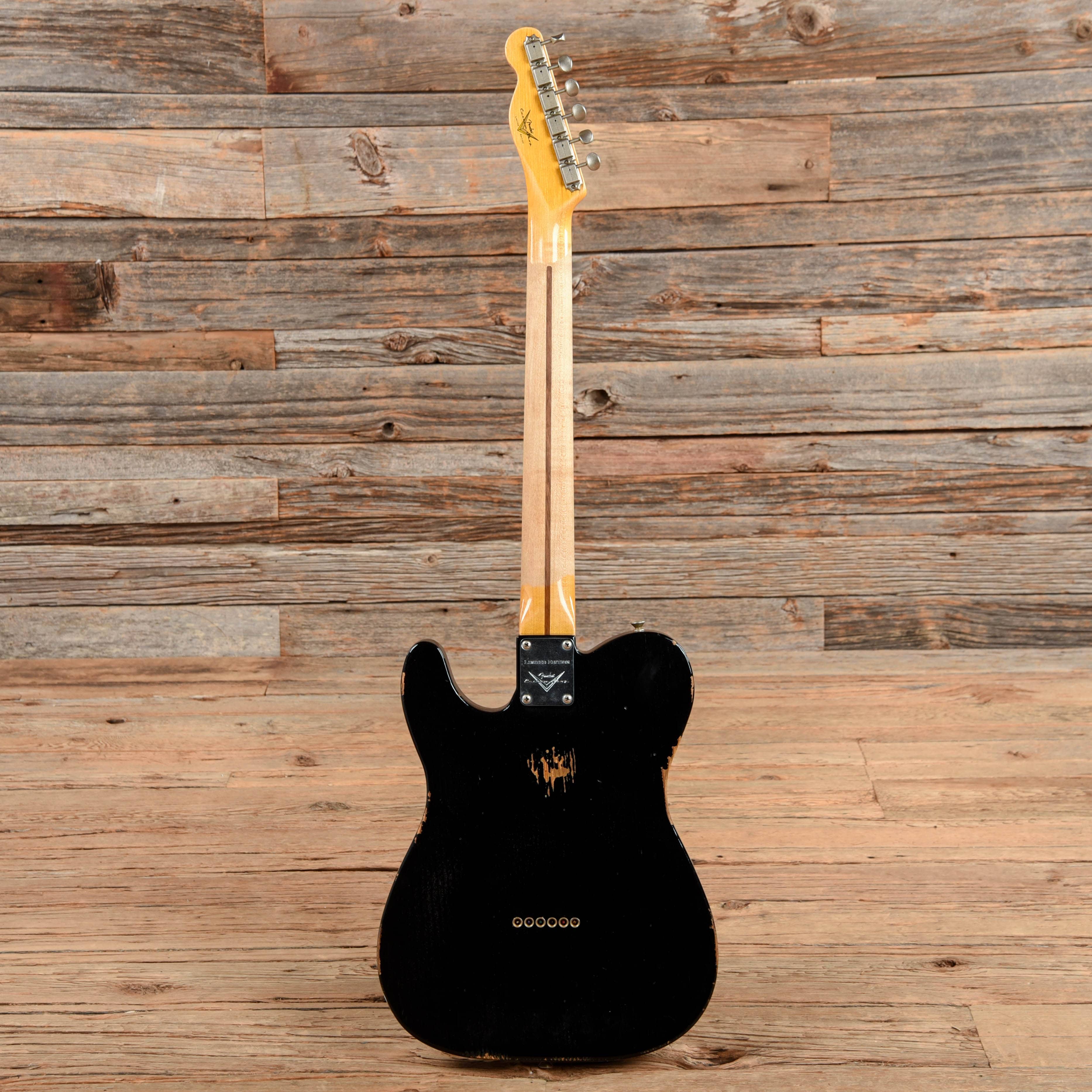 Fender Custom Shop 2019 Limited Roasted Pine Double Esquire Relic Aged Black 2018 Electric Guitars / Solid Body