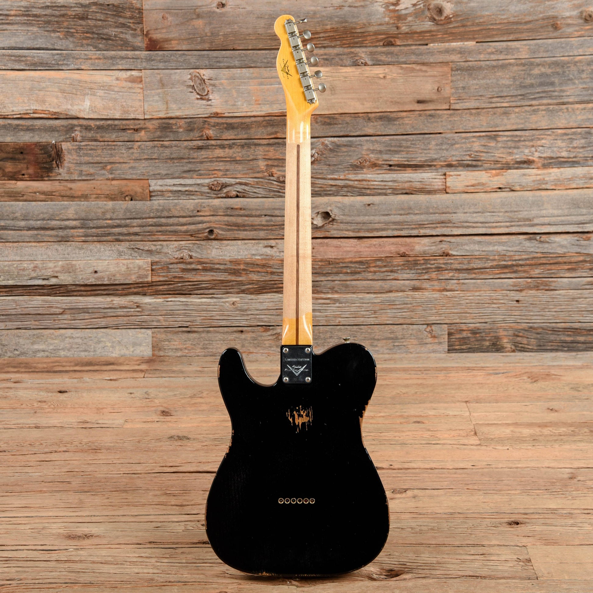 Fender Custom Shop 2019 Limited Roasted Pine Double Esquire Relic Aged Black 2018 Electric Guitars / Solid Body