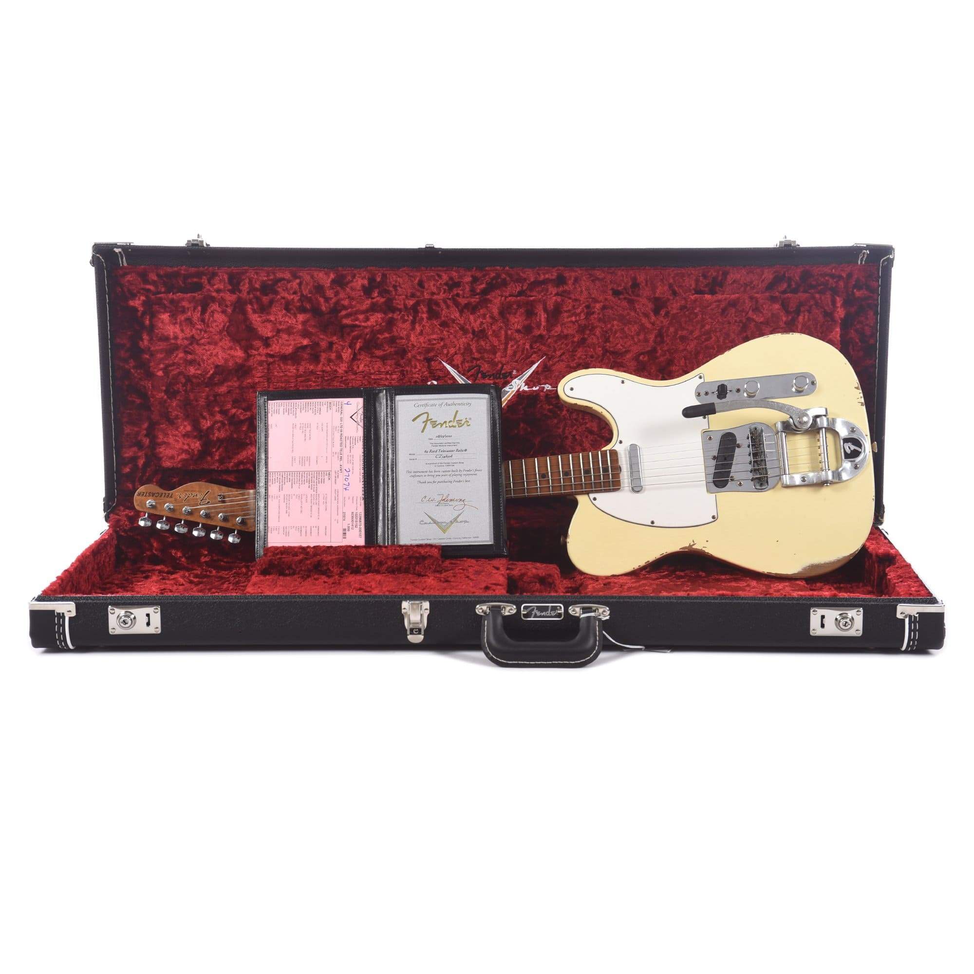 Fender Custom Shop 2020 Limited Edition 1969 Roasted Telecaster Relic Aged Vintage White w/Bigsby Electric Guitars / Solid Body