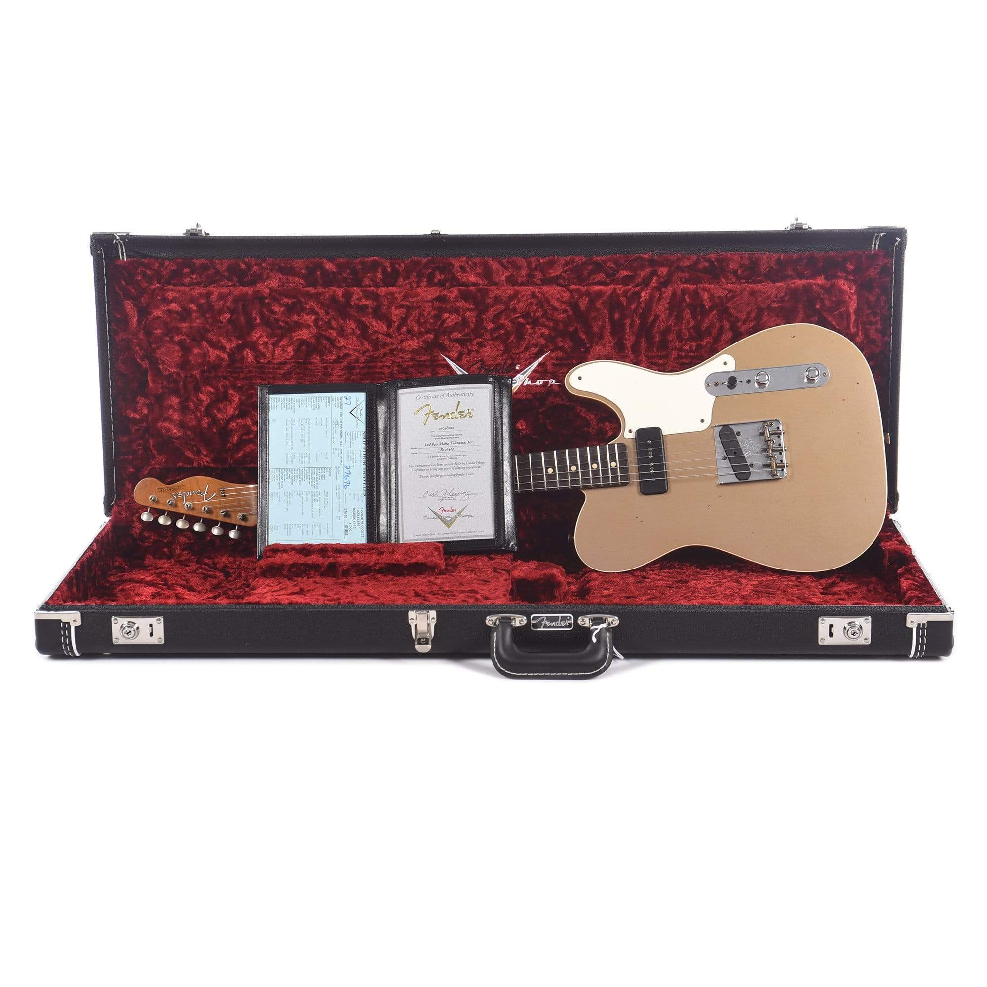 Fender Custom Shop 2020 Limited Edition P90 Mahogany Telecaster Journeyman Aged Firemist Gold Electric Guitars / Solid Body