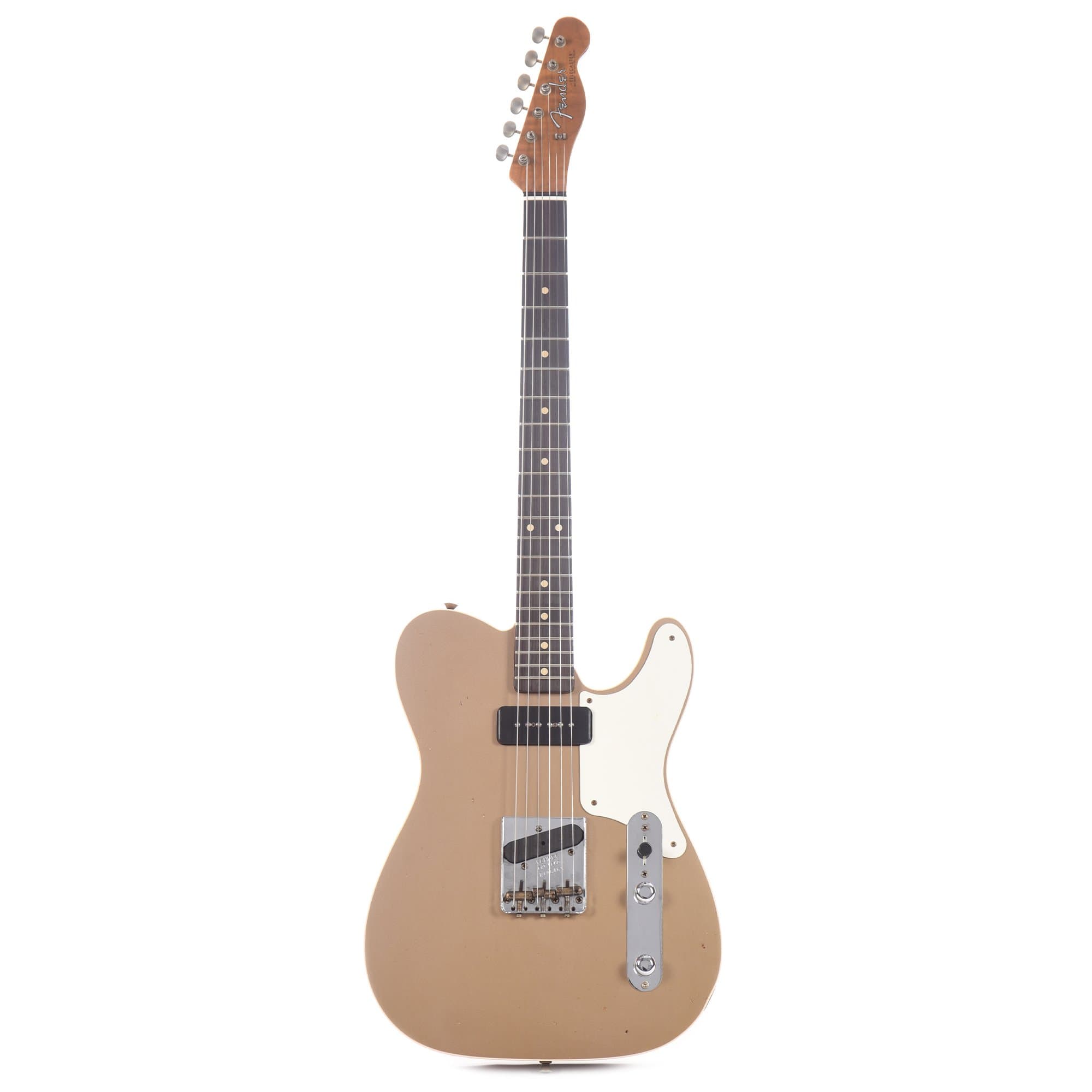 Fender Custom Shop 2020 Limited Edition P90 Mahogany Telecaster Journeyman Aged Firemist Gold Electric Guitars / Solid Body