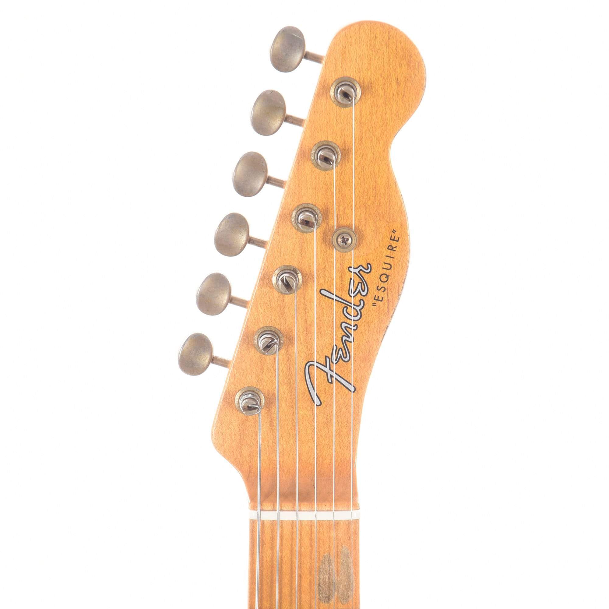 Fender Custom Shop 2020 Limited Edition Roasted Pine Double Esquire Relic Aged Black Electric Guitars / Solid Body