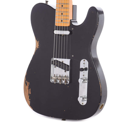 Fender Custom Shop 2020 Limited Edition Roasted Pine Double Esquire Relic Aged Black Electric Guitars / Solid Body