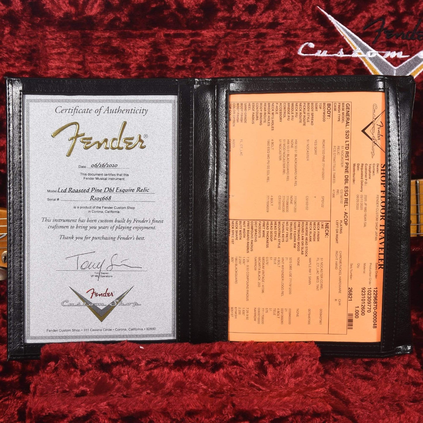 Fender Custom Shop 2020 Limited Edition Roasted Pine Double Esquire Relic Aged Copper Electric Guitars / Solid Body