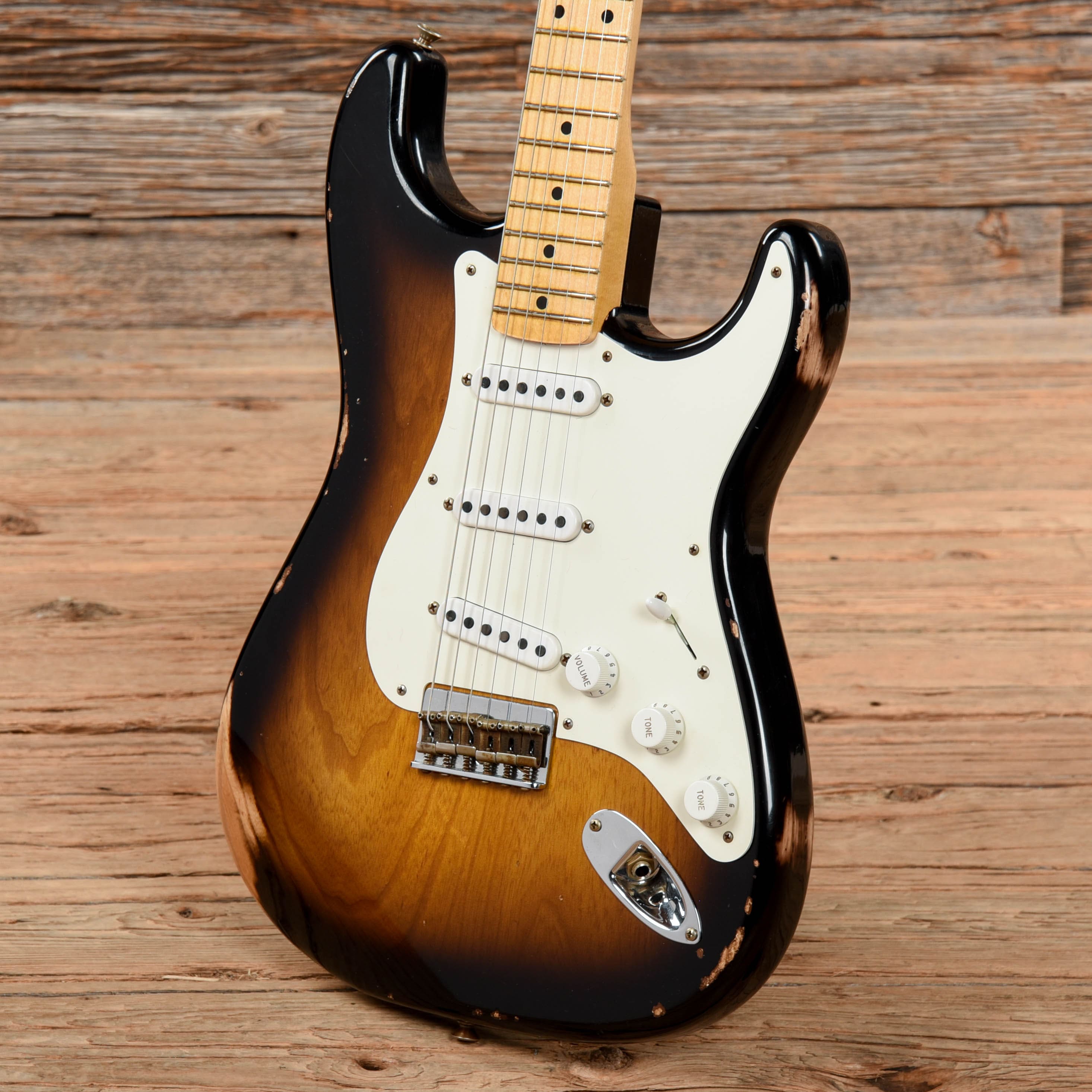 Fender Custom Shop '55 Stratocaster Hardtail Relic 2-Tone Sunburst 2022 Electric Guitars / Solid Body
