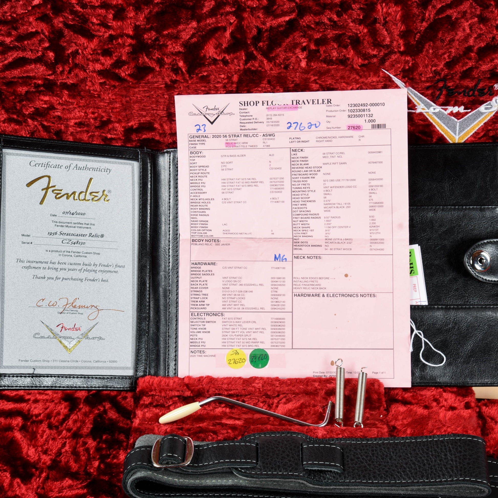 Fender Custom Shop '56 Stratocaster Relic Sherwood Green Metallic 2020 Electric Guitars / Solid Body