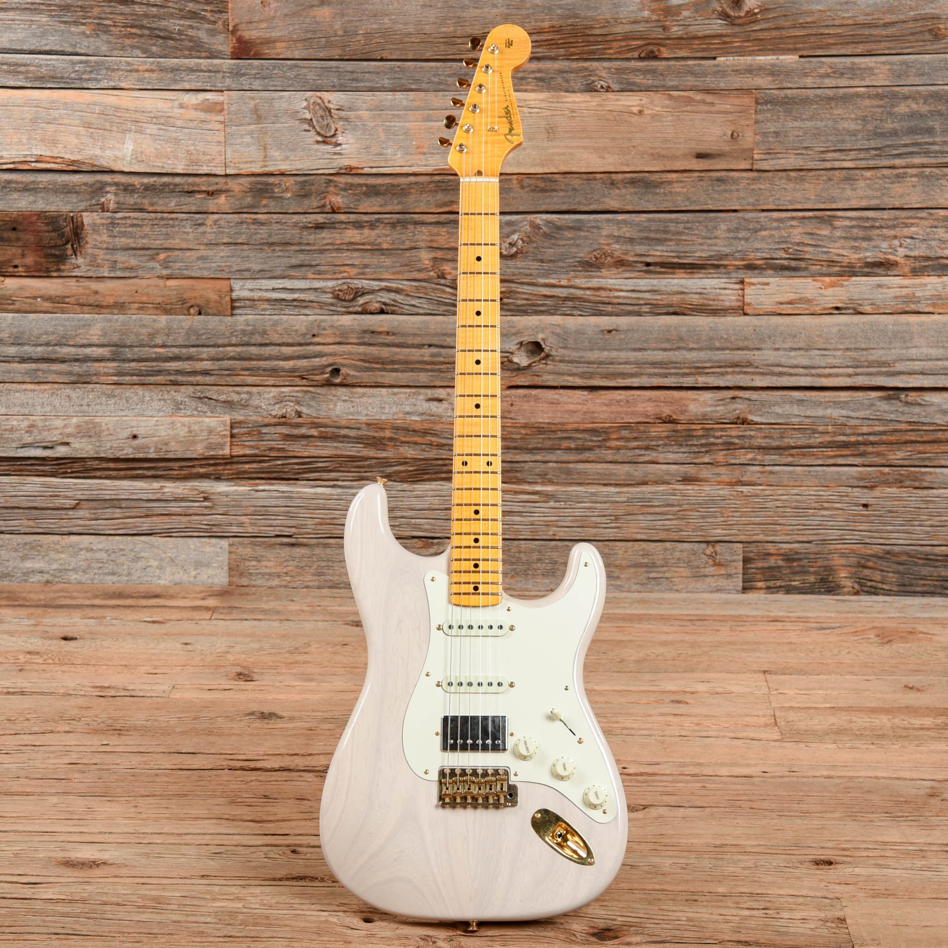 Fender Custom Shop '57 Stratocaster HSS "Chicago Special" w/Lollar Imperial, AA Flame Quartersawn Neck, & Gold Hardware Aged White Blonde 2022 Electric Guitars / Solid Body