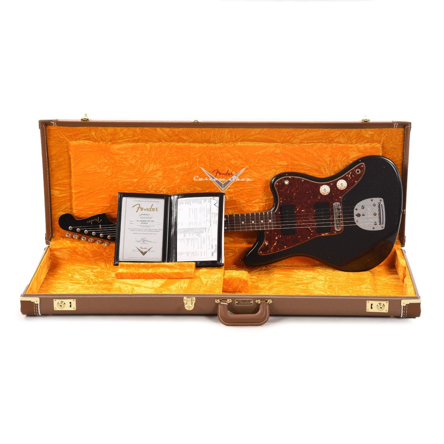 Fender Custom Shop '60s Jazzmaster "Chicago Special" Journeyman Aged Black Sparkle w/Roasted Neck Electric Guitars / Solid Body