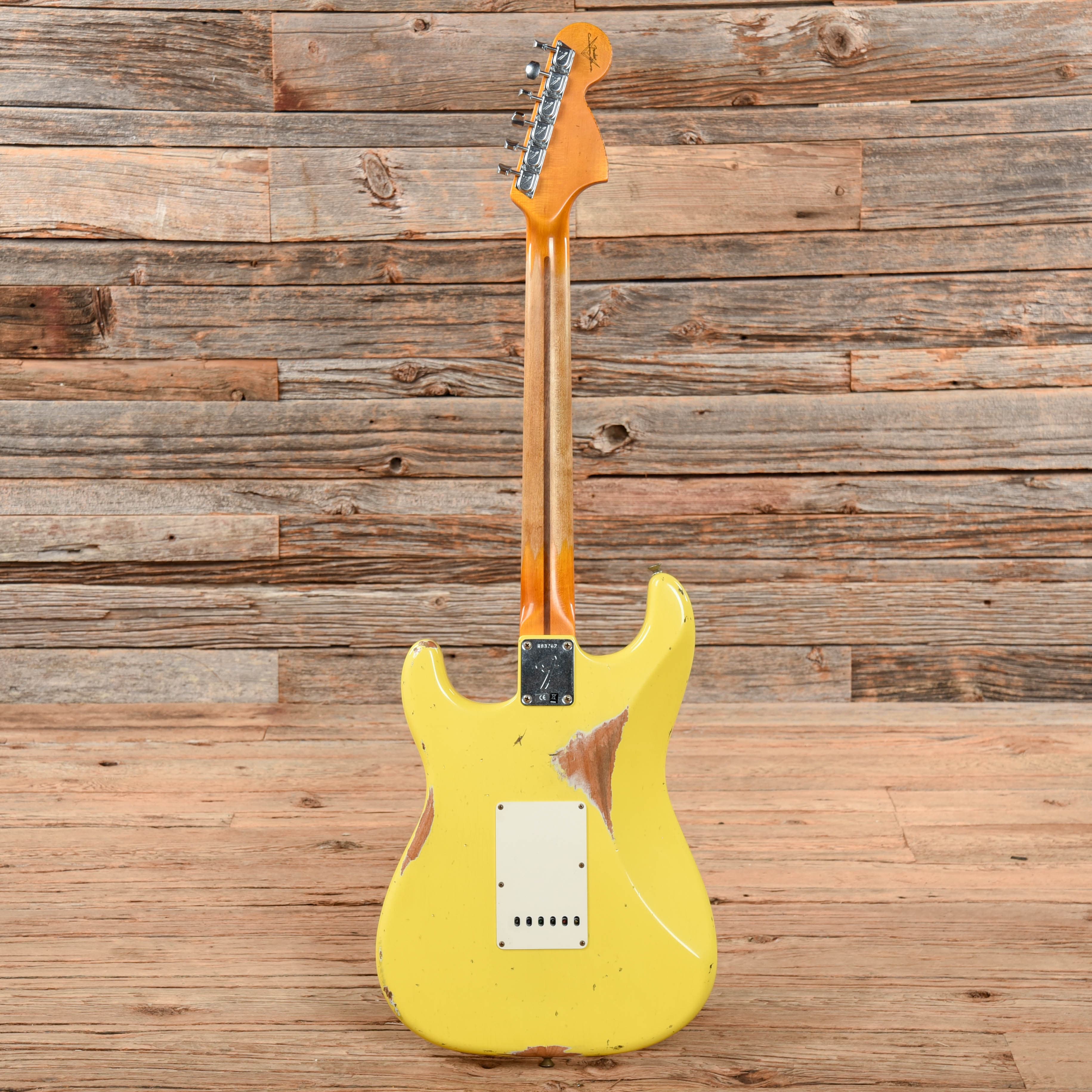 Fender Custom Shop '69 Stratocaster Heavy Relic w/ Reverse Headstock Yellow Heavy Relic 2016 Electric Guitars / Solid Body