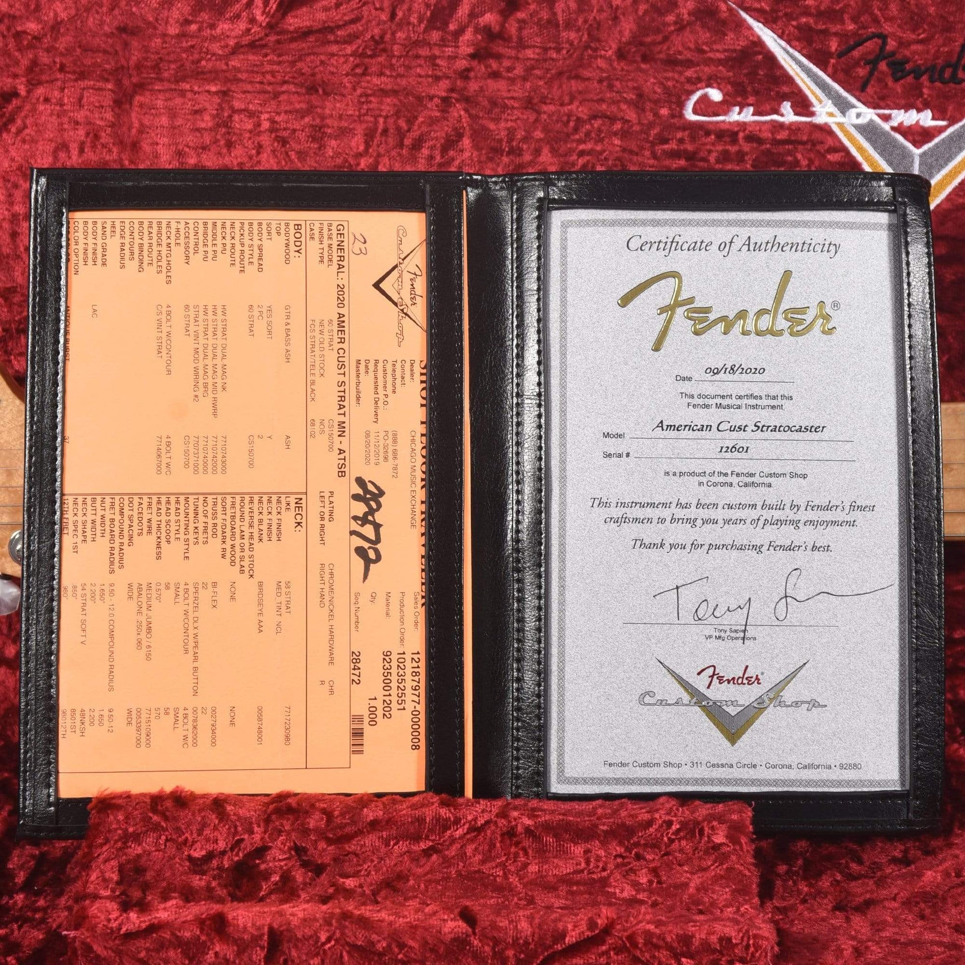 Fender Custom Shop American Custom Stratocaster Antique Burst Electric Guitars / Solid Body