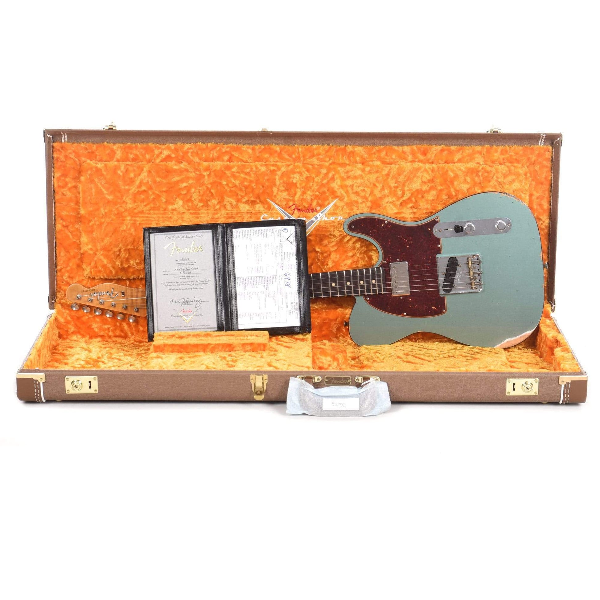 Fender Custom Shop American Custom Telecaster "Chicago Special" Relic Faded Aged Sherwood Green Electric Guitars / Solid Body